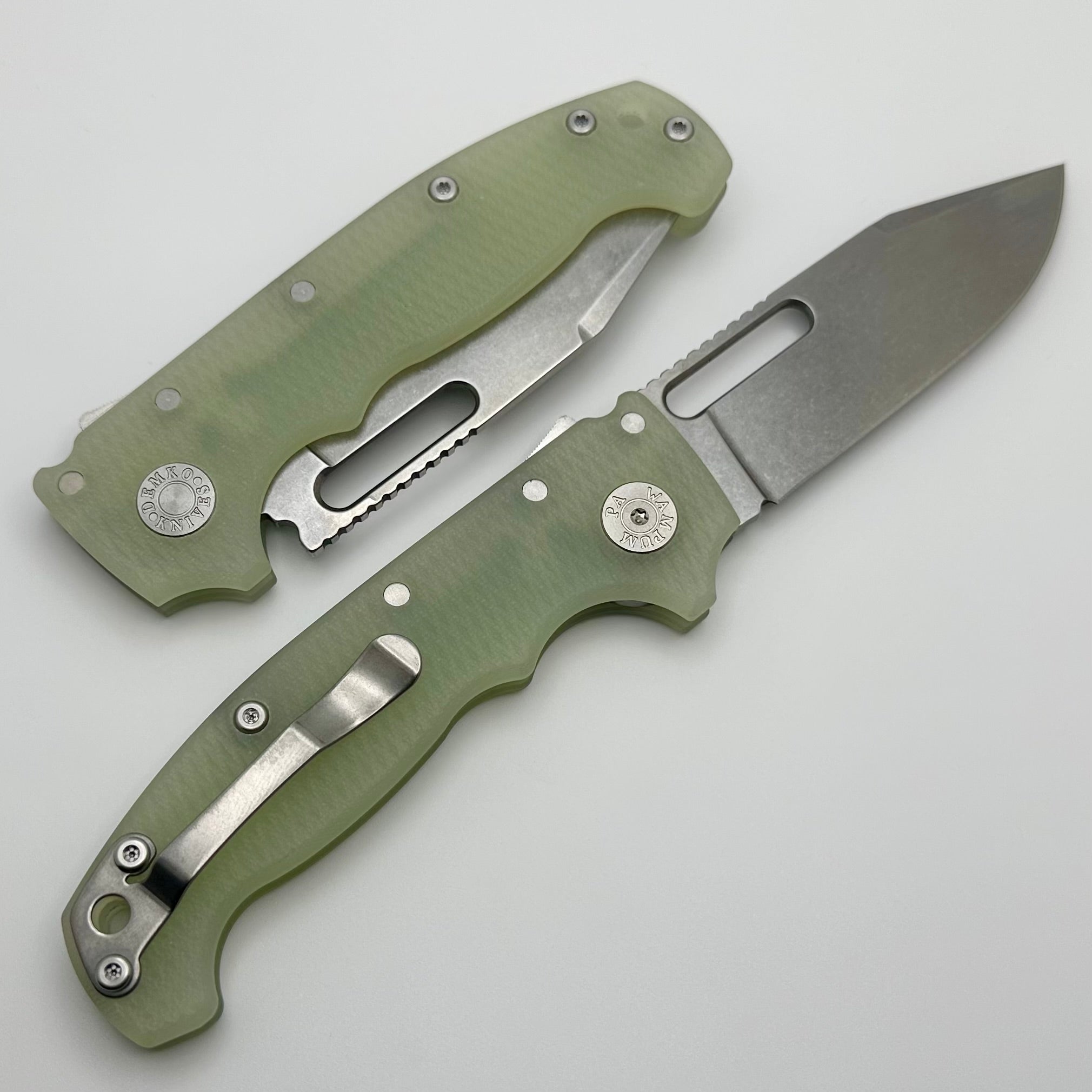 Premium Demko AD20S V2 Clip Point Knife - MagnaCut Steel & Jade G-10 Handle