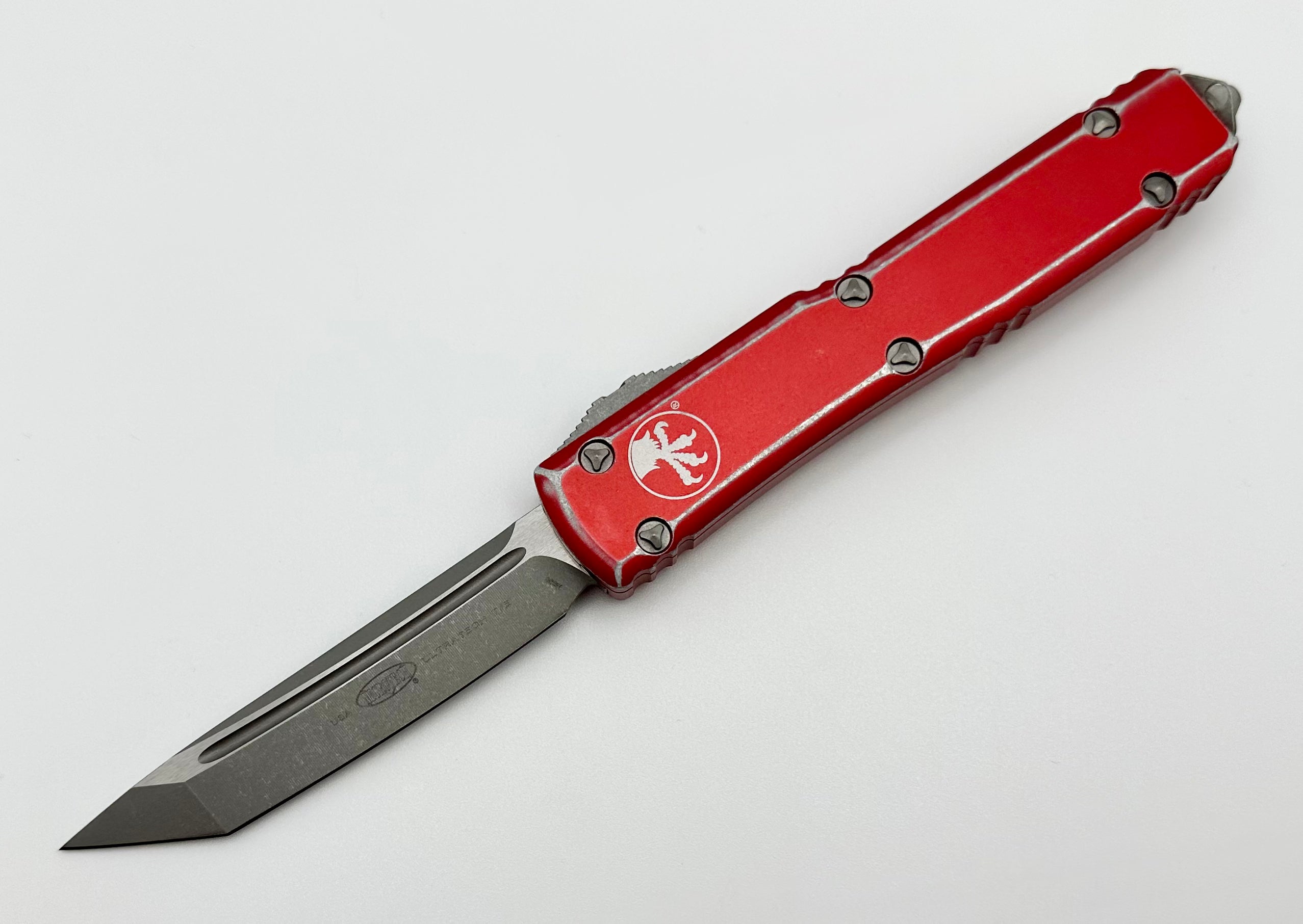 Microtech Ultratech Tanto Apocalyptic Edition - Premium Distressed Red OTF Knife