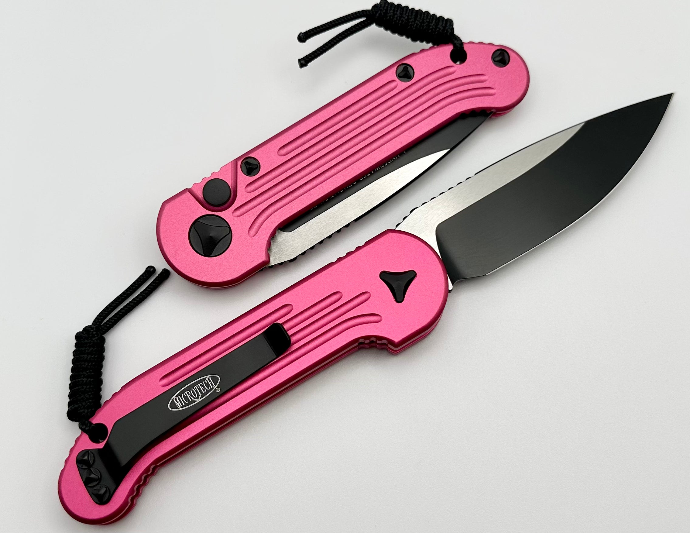 Premium Microtech L.U.D.T Tactical Knife - Pink & Black Edition