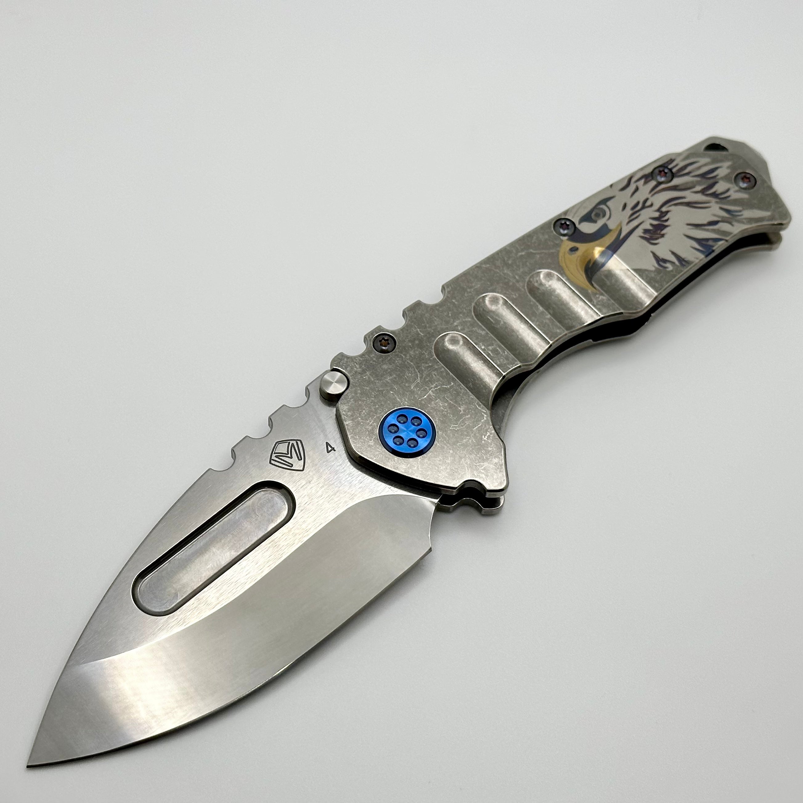 Medford Praetorian T Ultimate Tactical Knife - Tumbled S45 Blade & Patriotic Eagle Engraved Handle