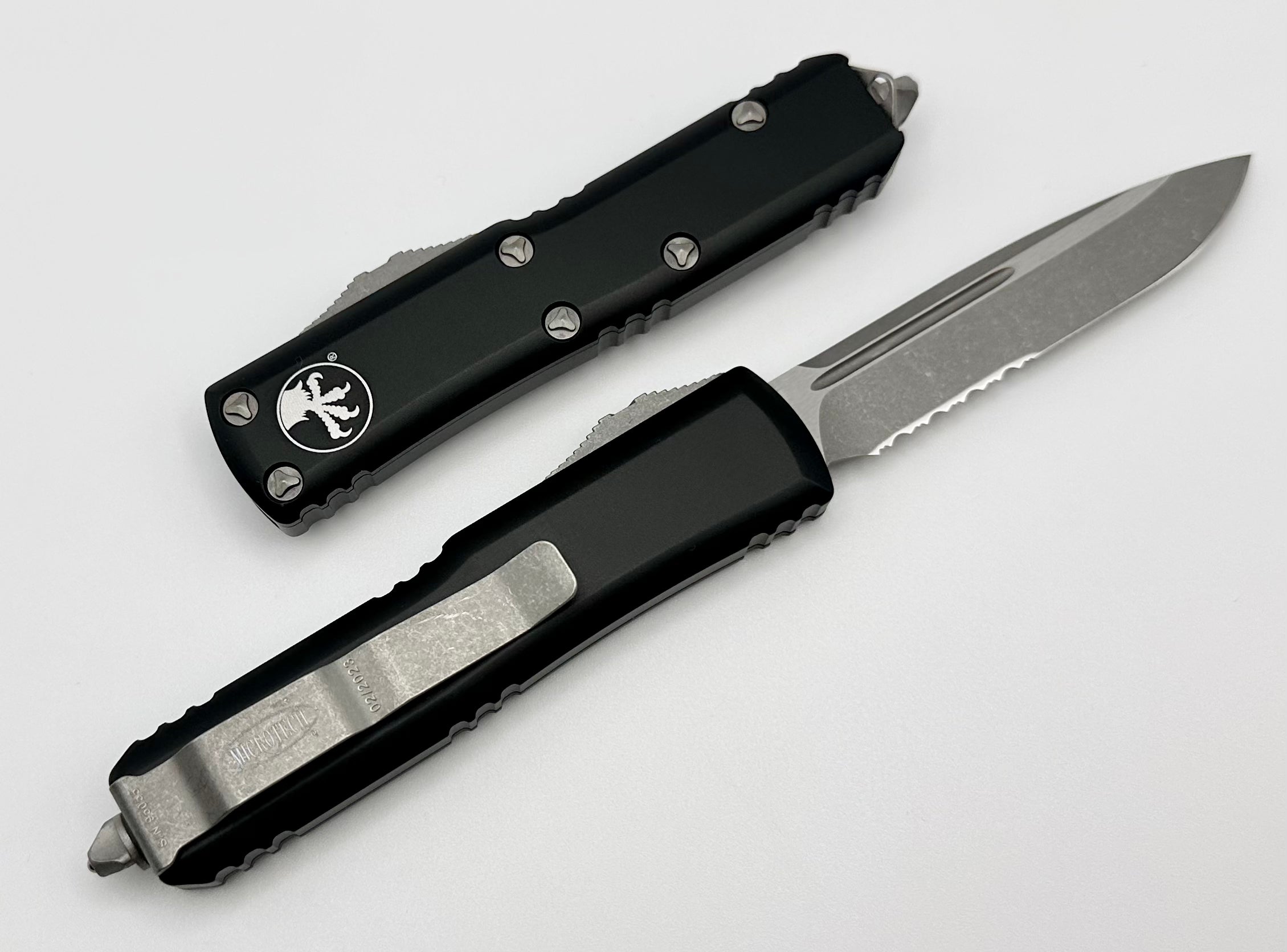 Premium Microtech UTX-85 Tactical Knife - Single Edge, Apocalyptic Finish