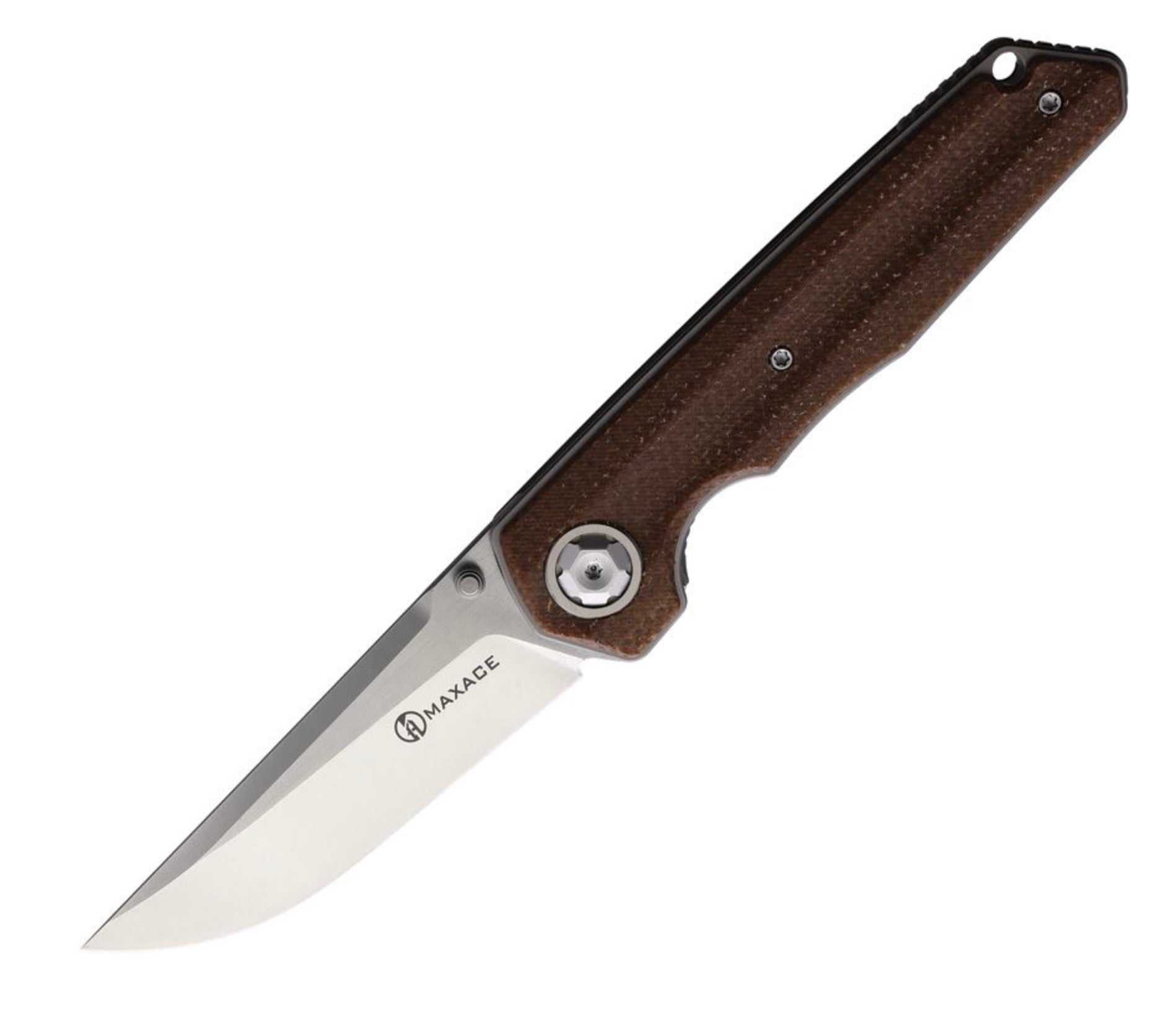Premium Maxace Samurai 2.0 Knife - Ultimate Brown Burlap Micarta Handle with K110 Blade
