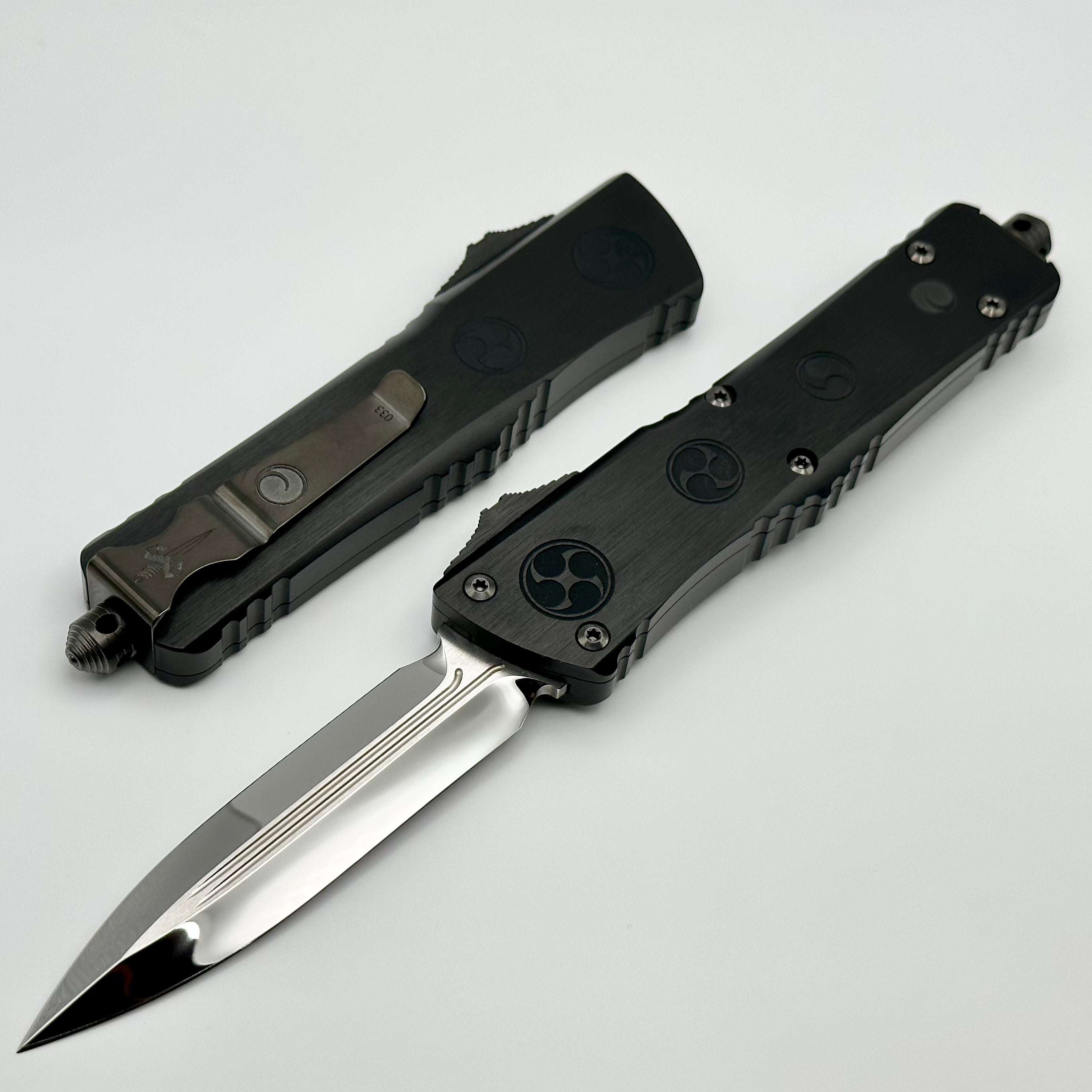 Marfione Custom Combat Troodon O-YARI Premium Tactical Knife with Mirror Polished Blade & Carbon Fiber Accents