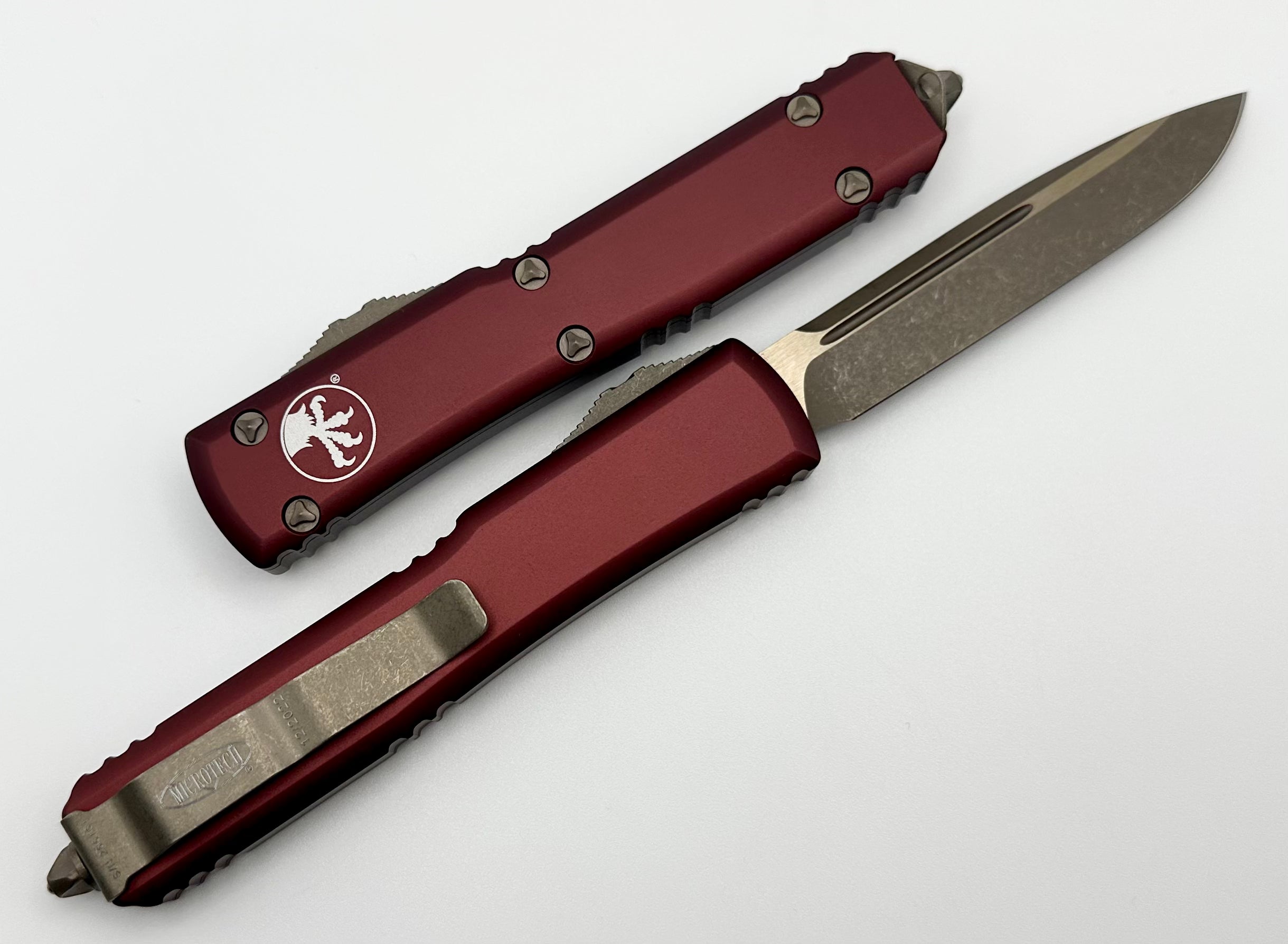 Microtech Ultratech Apocalyptic Bronze & Merlot - Ultimate OTF Knife