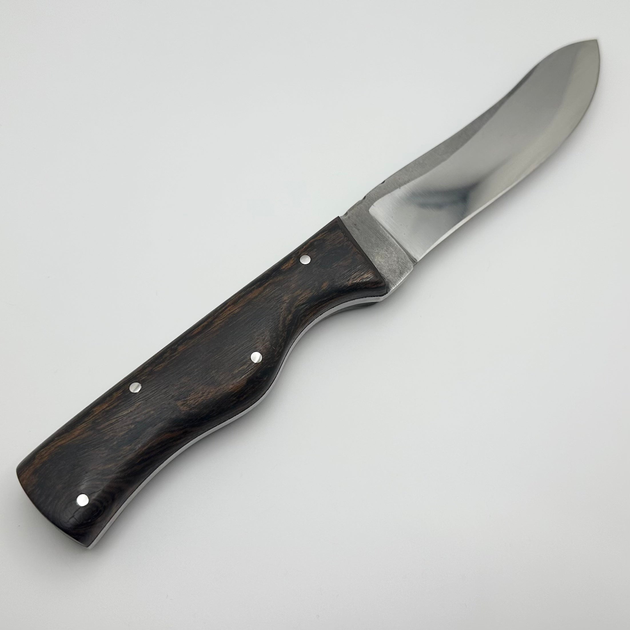 Premium Iron Witness Classic Skinner Knife - Bocote Wood Handle & 1075 Carbon Blade