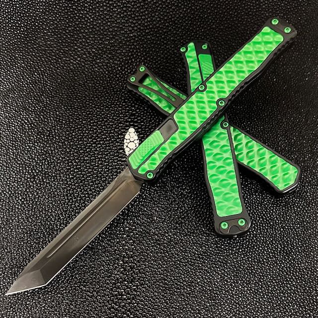 Heretic Knives Cleric II 2 - Premium Toxic Green Bubble Inlaid DLC Tanto Magnacut Knife