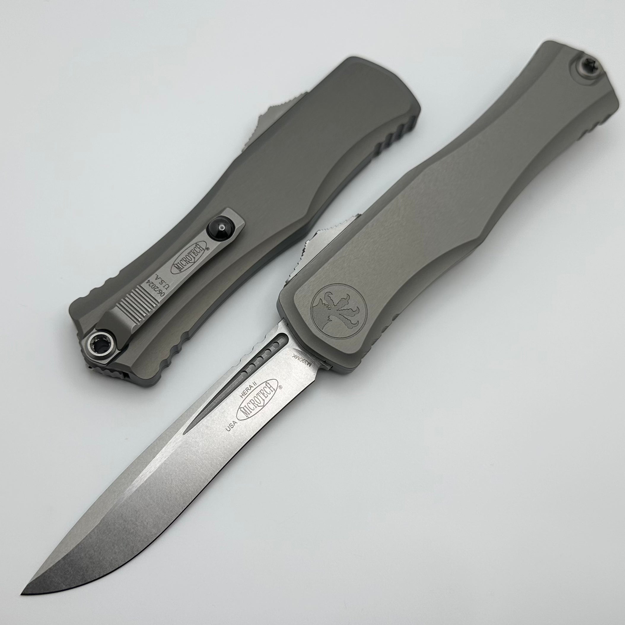 Microtech Hera II Ultimate Stonewash Recurve Tactical Knife