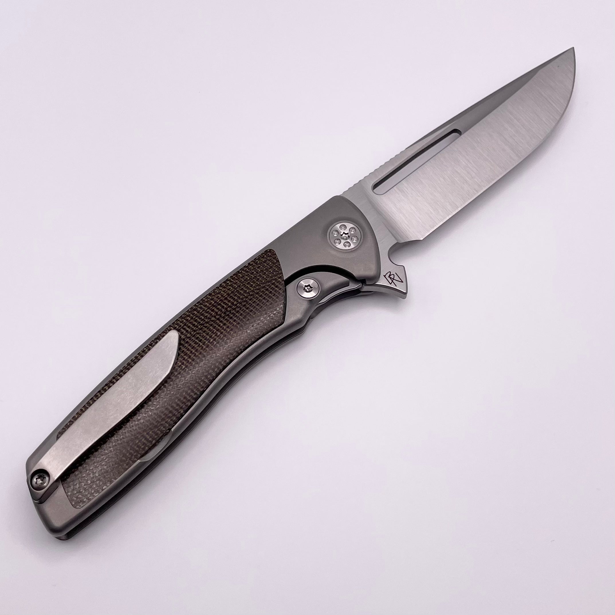 SharpByDesign Mini Evo OD Micarta & Drop Point M390 - Premium Pre-Owned Knife