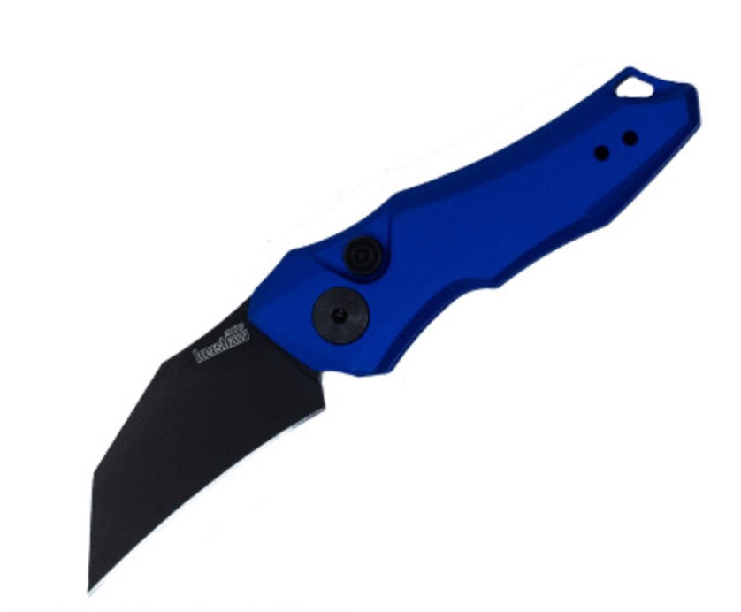 Kershaw Launch 10 Premium Automatic Knife - Cerakote Black CPM-154 Blade & Blue Aluminum Handle