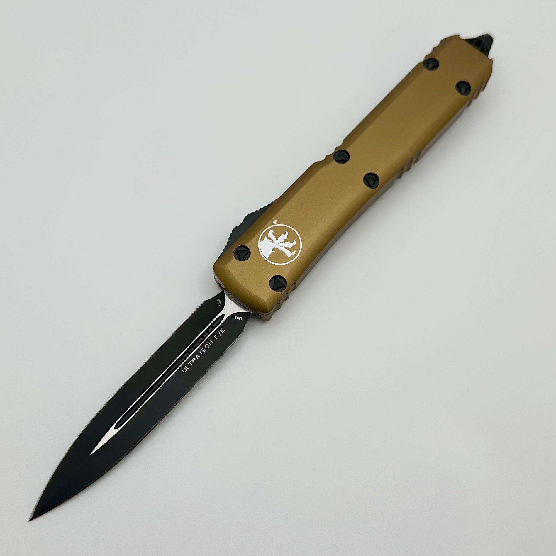 Microtech Ultratech Premium Black Double Edge & Tan Tactical Knife