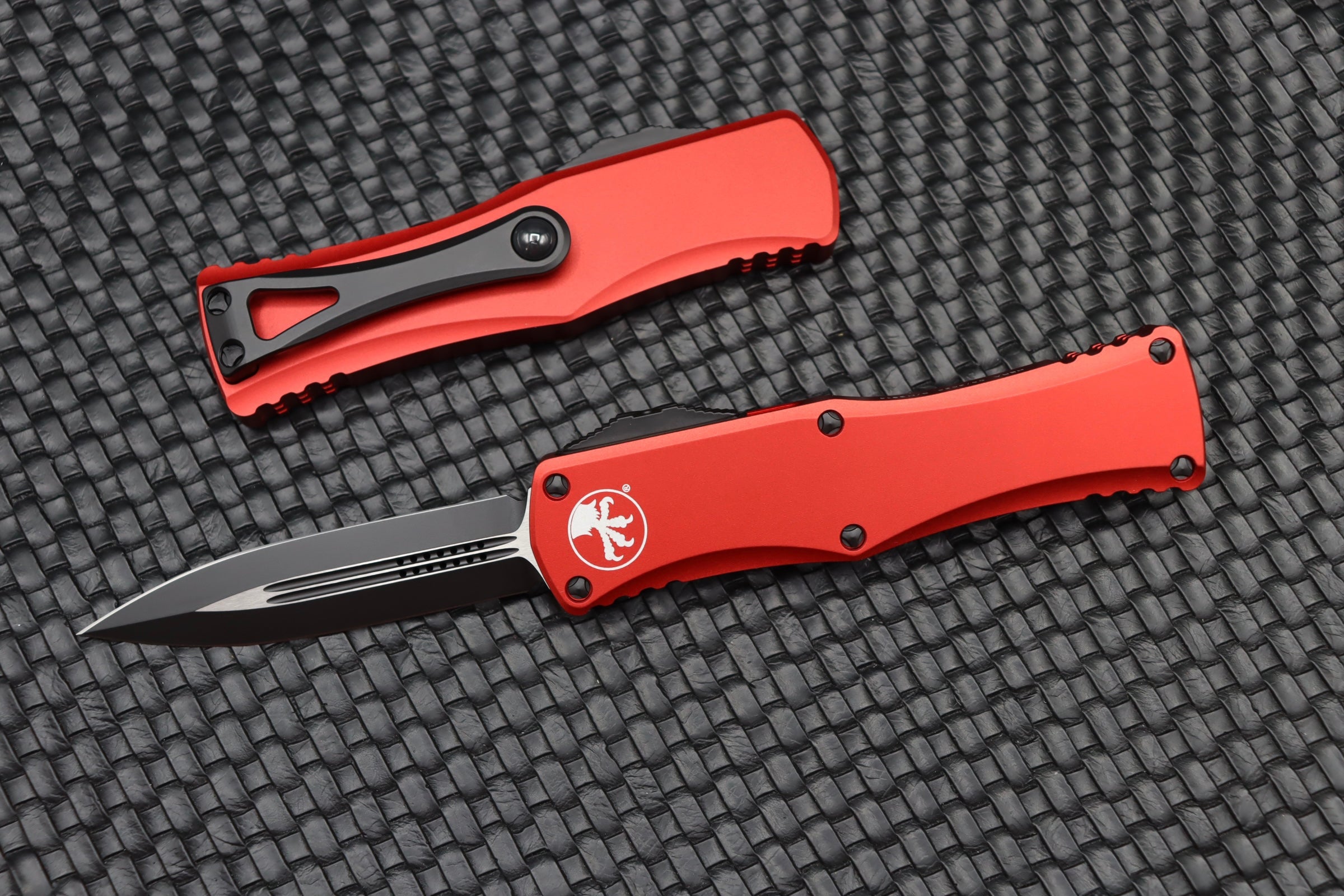 Microtech Hera Double Edge Black & Red Tactical Knife - Ultimate Precision Tool