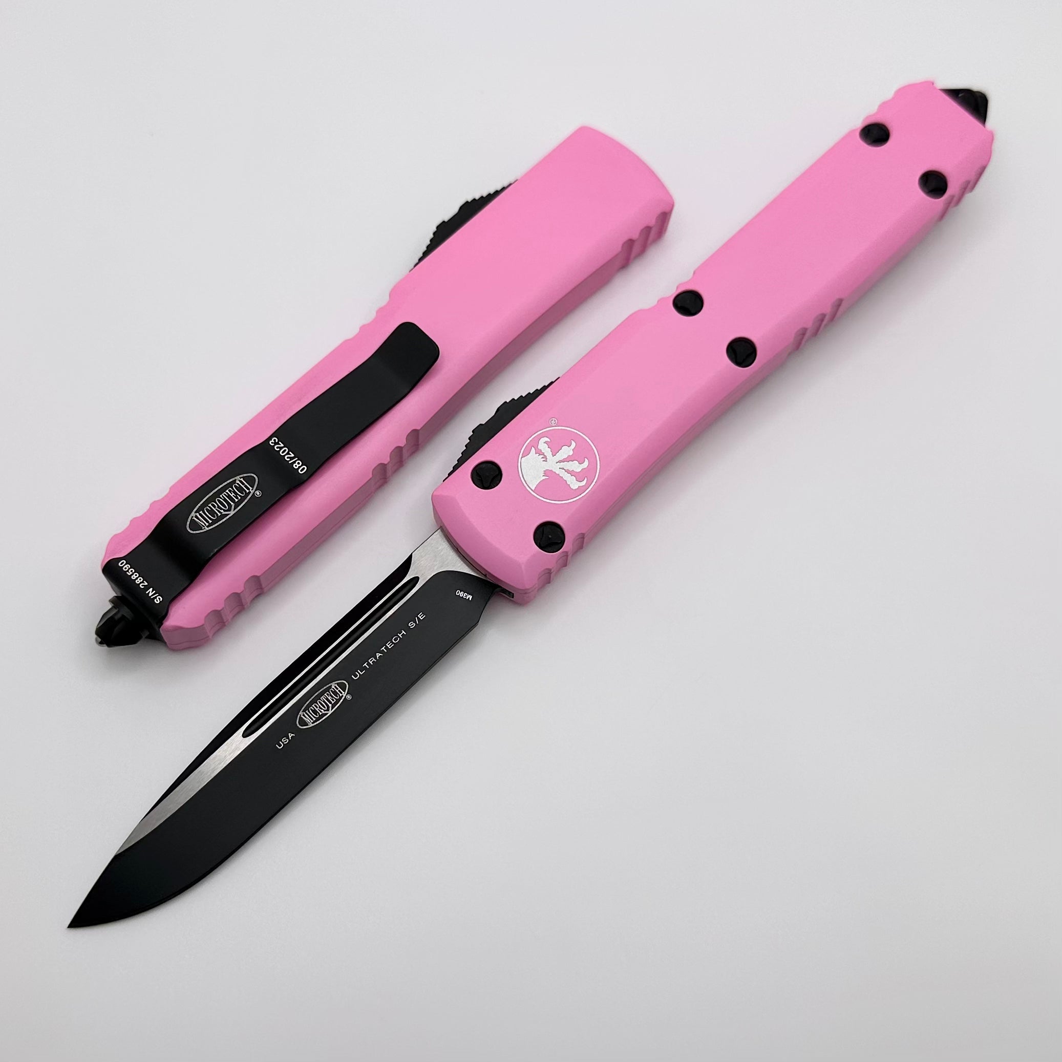 Premium Microtech Ultratech S/E Blasted Pink Tactical Knife