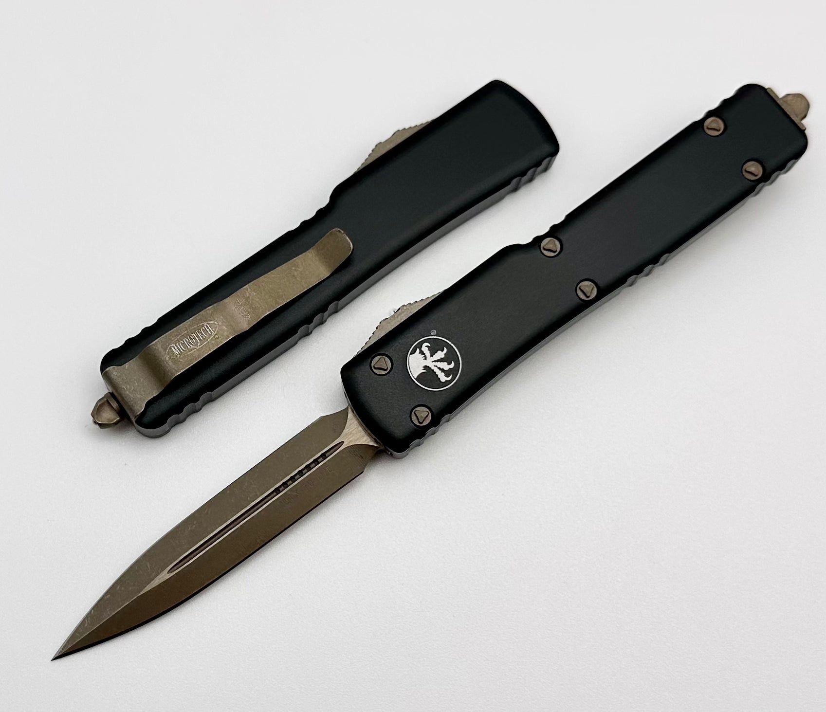 Premium Microtech UTX-70 D/E Bronze Apocalyptic Knife - Ultimate Compact EDC