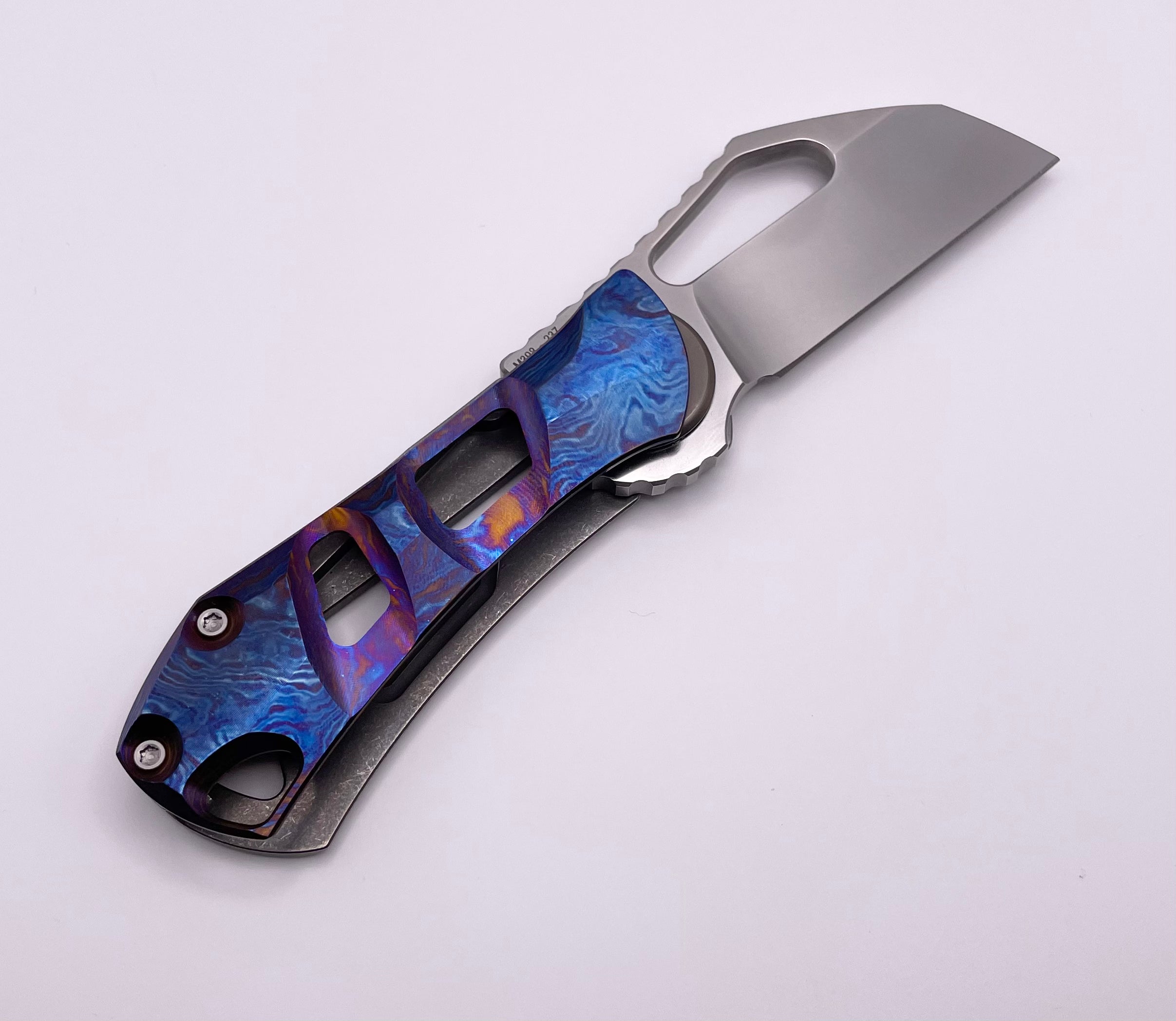 Premium Custom Knife Factory OK Chisel - M398 Blade & Titanium/Timascus Handle