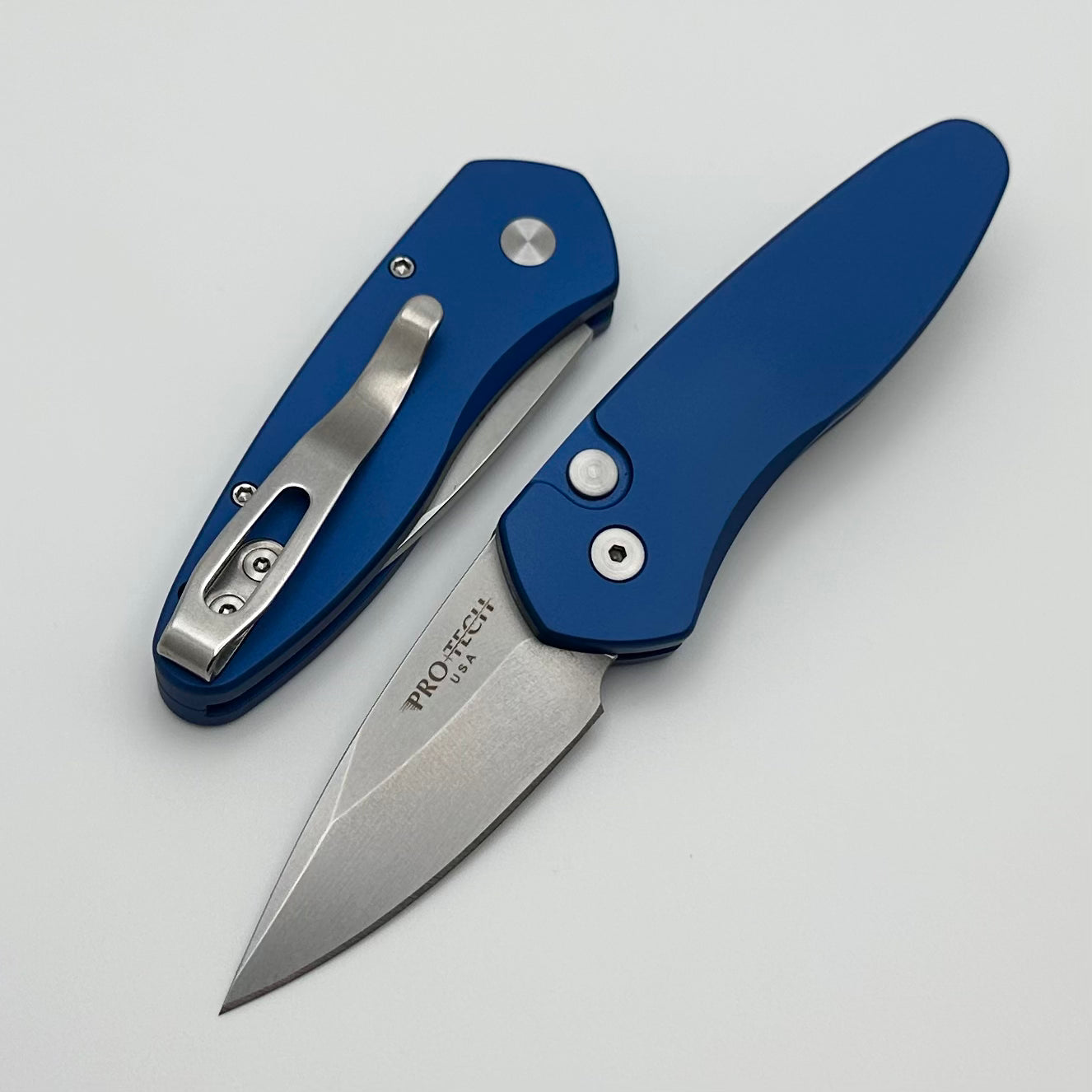 Ultimate Pro-Tech Sprint Knife: Premium Blue Handle & Stonewash Finish