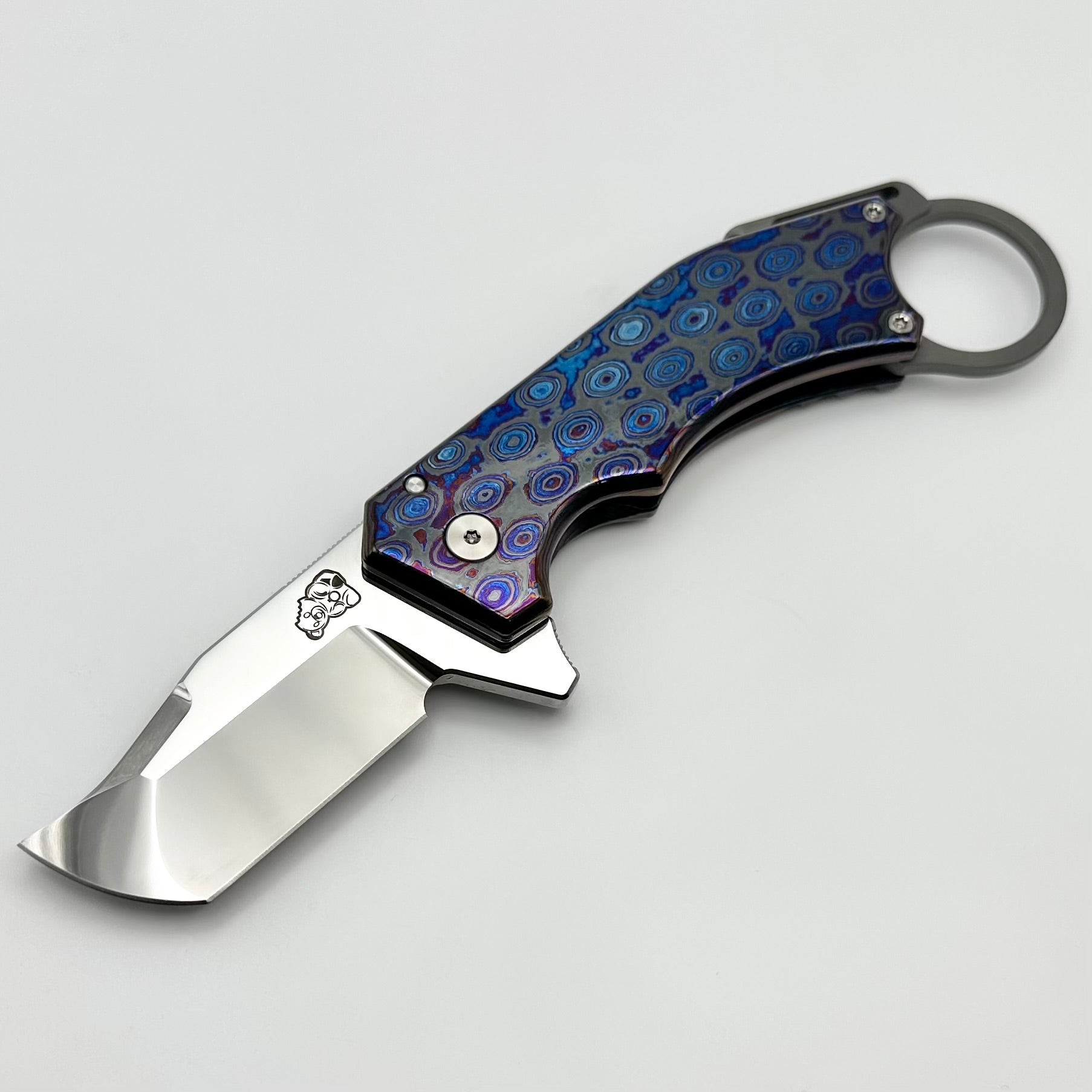 Premium Jon Graham x Mechforce Ringed Rhino Flipper - Polished M390 Blade & Zircuti Handles