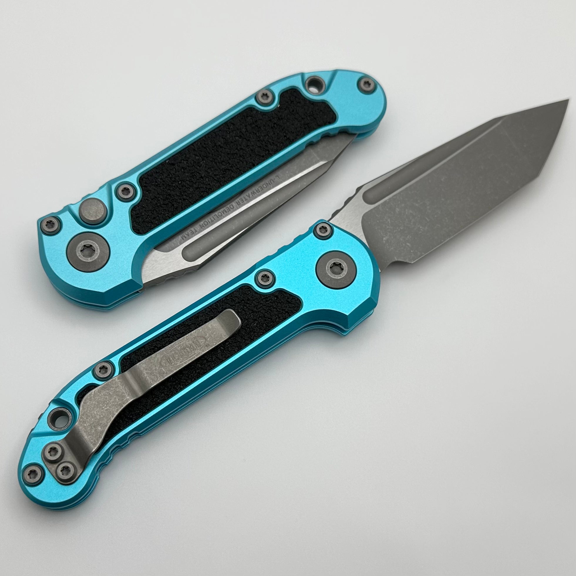 Premium Microtech LUDT Gen III Apocalyptic Tanto Knife with Turquoise Handle