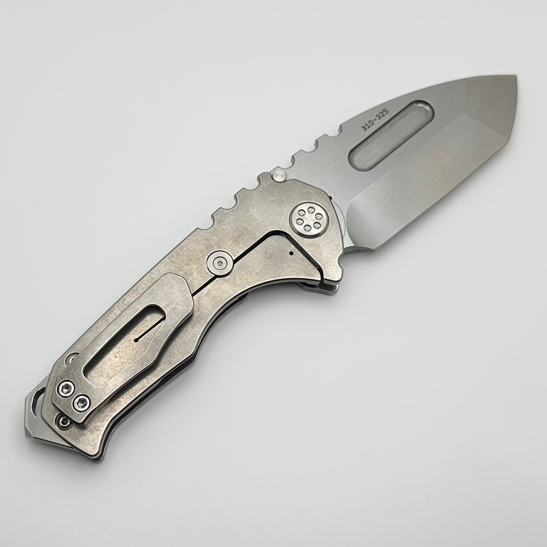 Medford Praetorian Genesis T Tanto Knife - Premium S45VN Blade with Polished Tumbled Handles