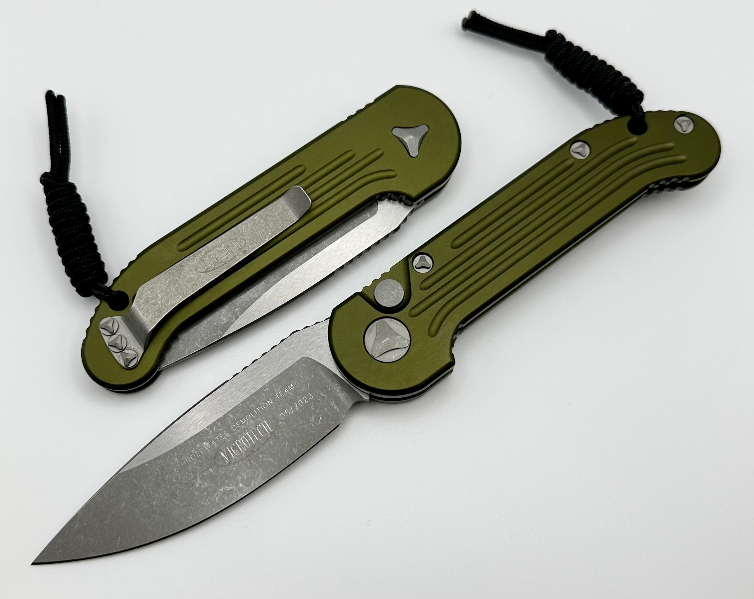 Ultimate Microtech L.U.D.T Tactical Knife - OD Green & Apocalyptic Finish