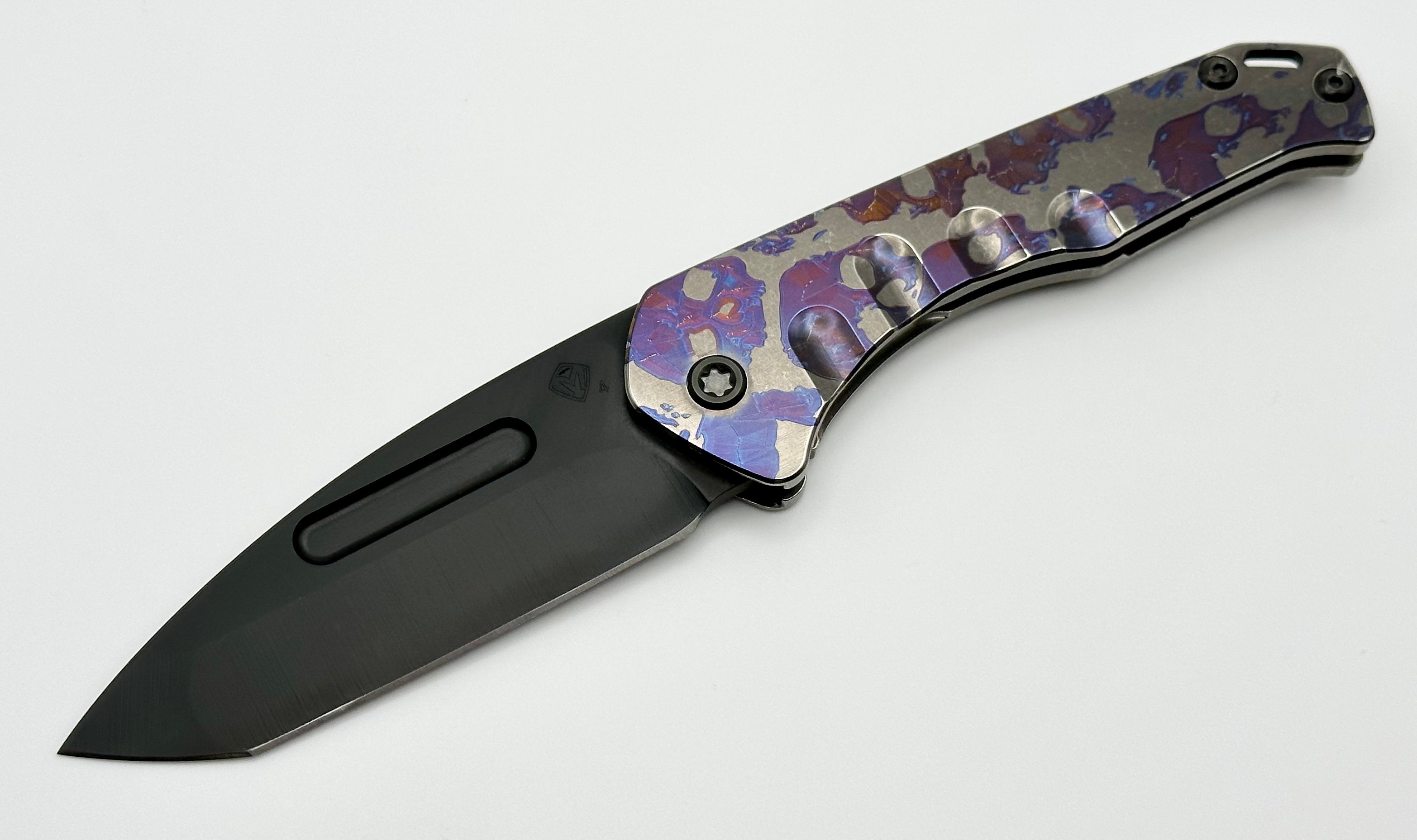 Medford Praetorian Slim PVD S45VN Tanto Knife - Premium Tactical Folding Blade with Tumbled Skulls Handle