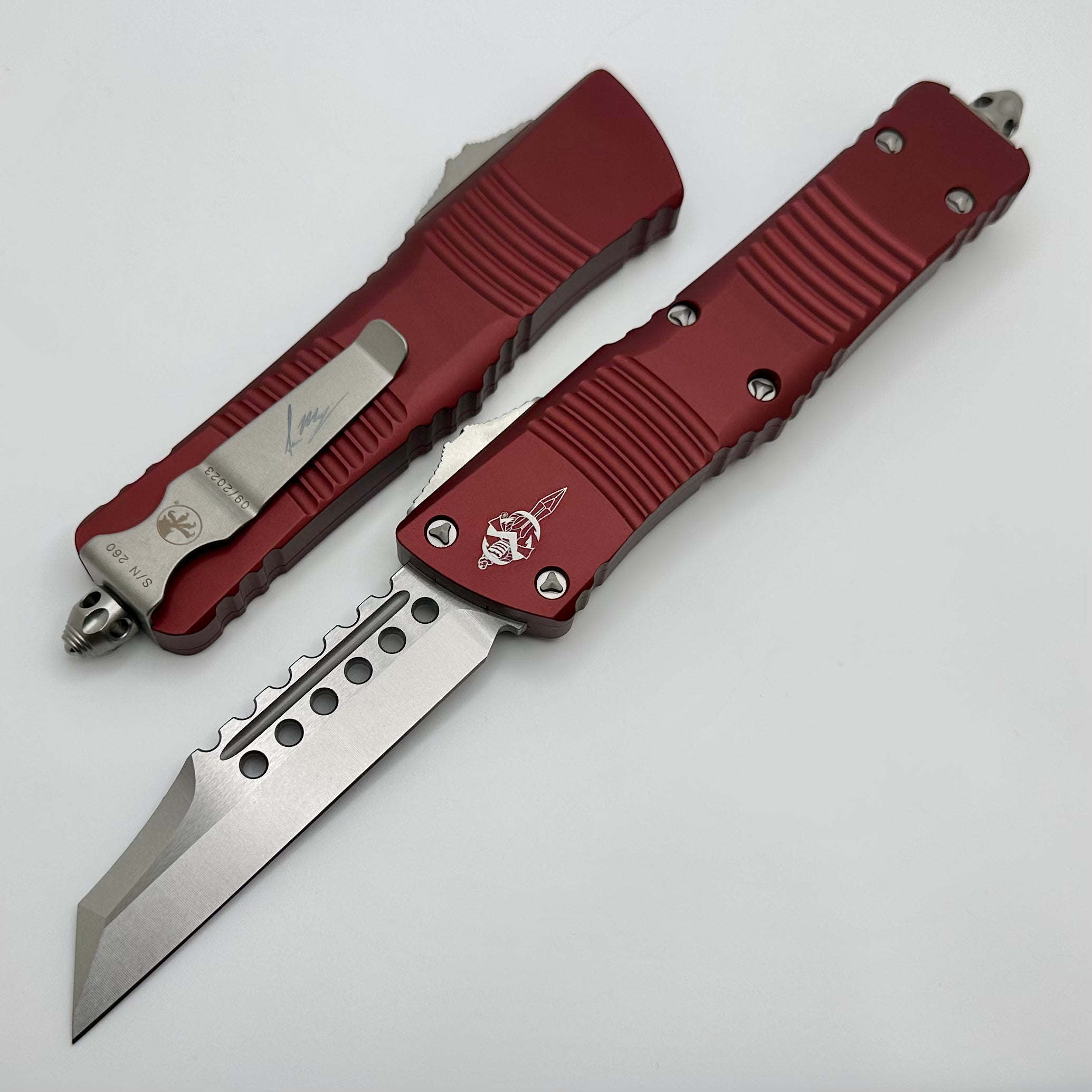 Ultimate Combat Troodon Warhound Stonewash & Merlot Signature Series - Premium Tactical Knife