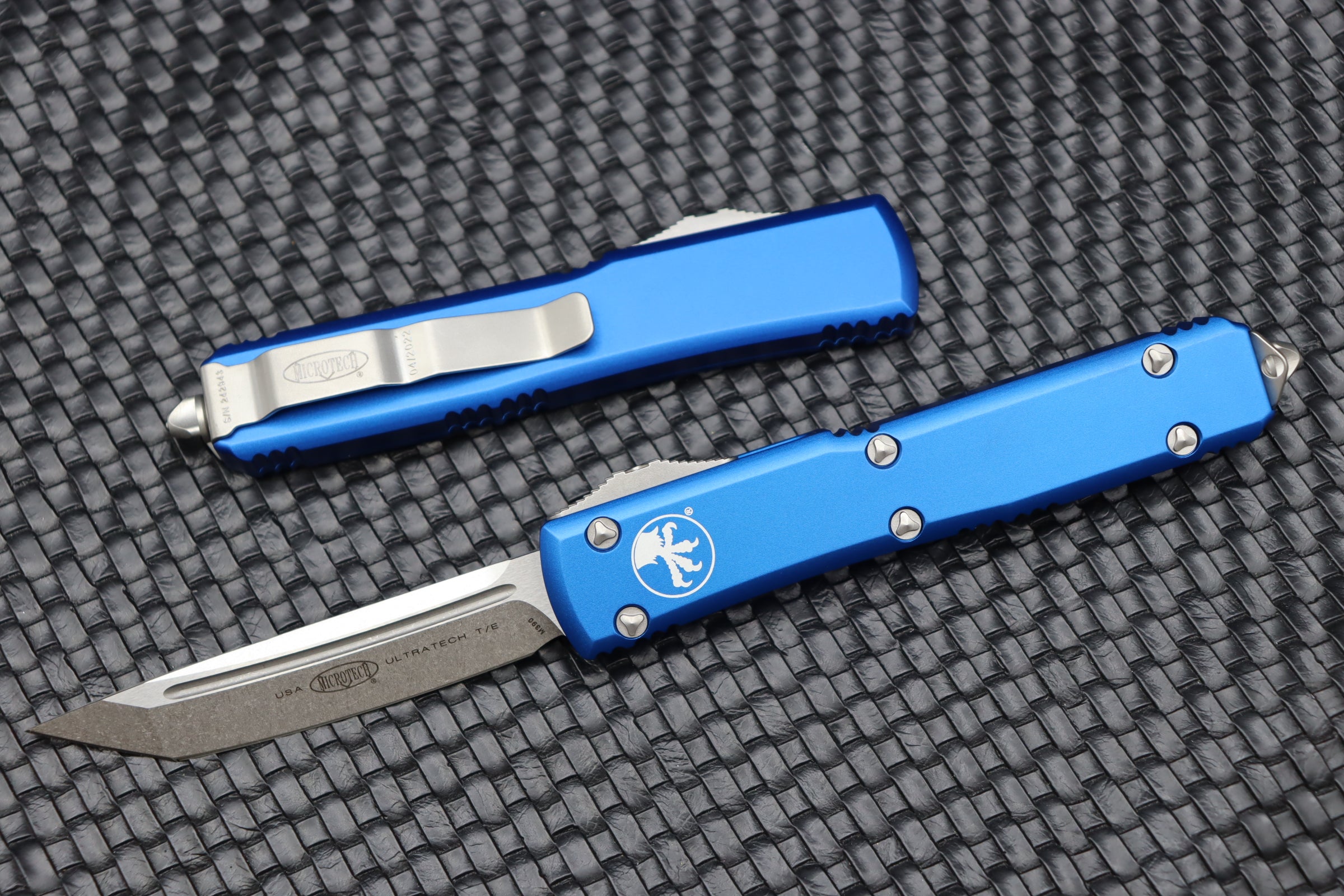 Microtech Ultratech Tanto Stonewash Blue - Premium Tactical OTF Knife