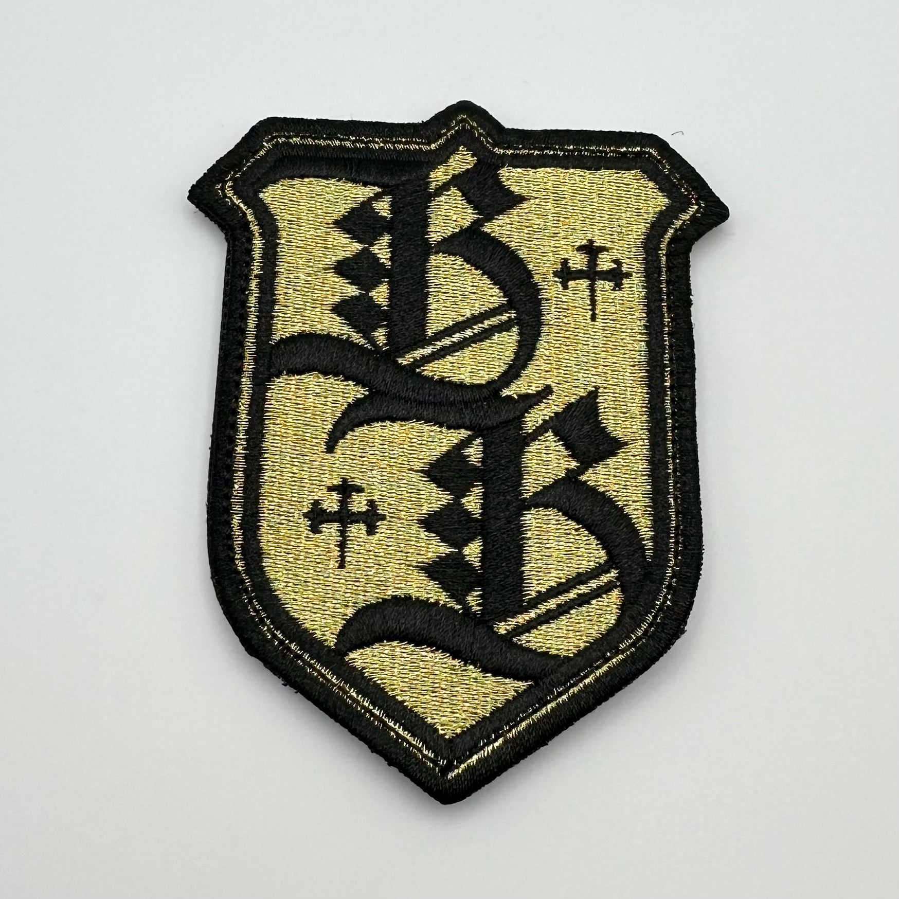 Premium Borka Blades Gold/Black Crest Velcro Patch