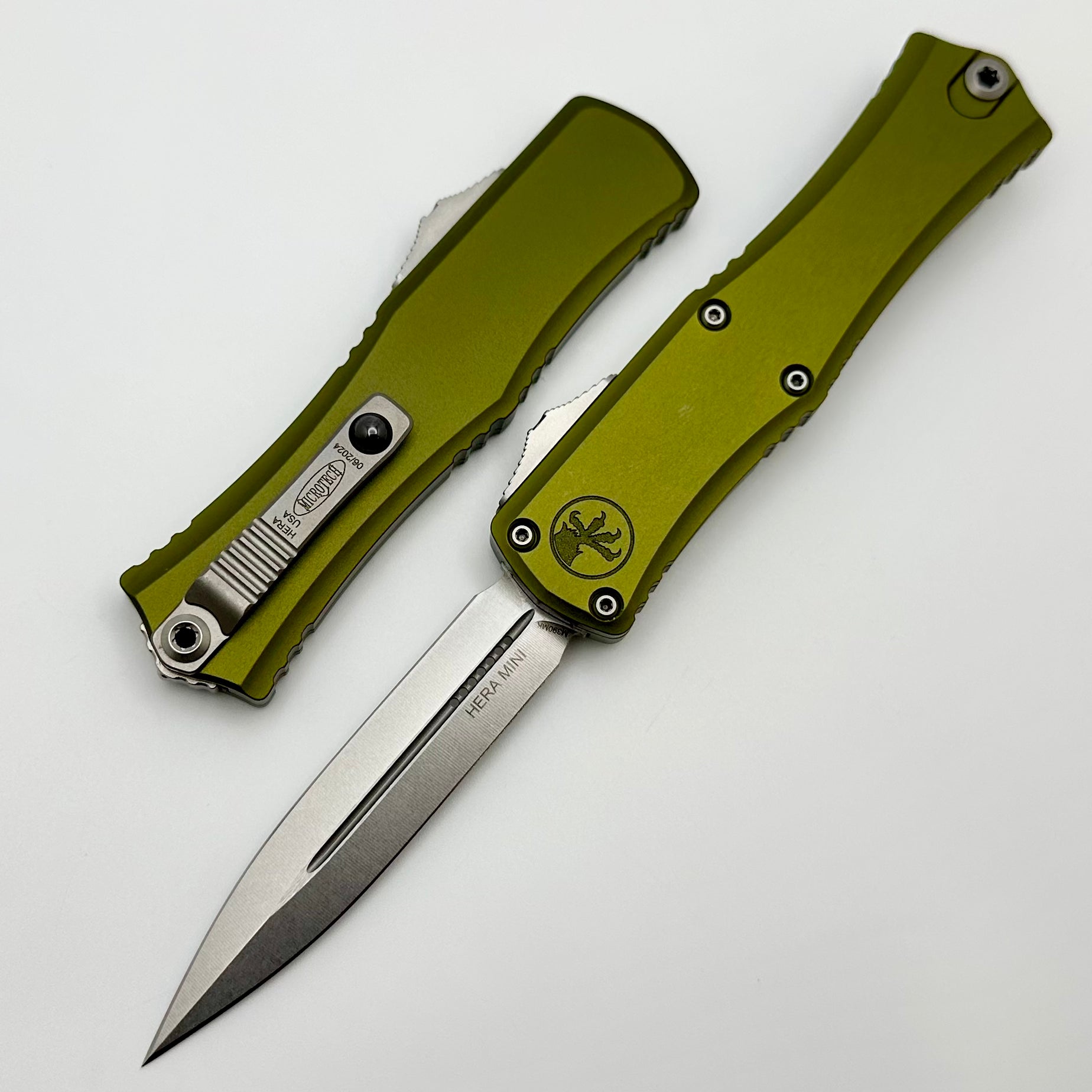 Microtech Mini Hera OTF Knife - Premium M390MK Blade & OD Green Handle