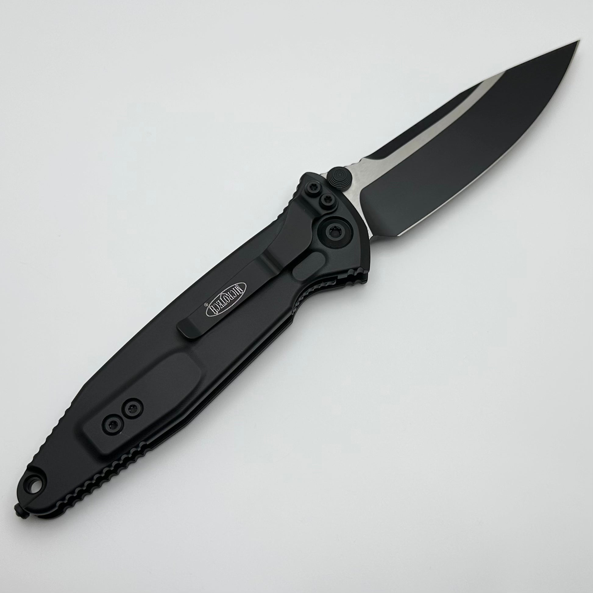 Microtech Socom Elite Tactical Knife - Premium Black Manual Folding Blade