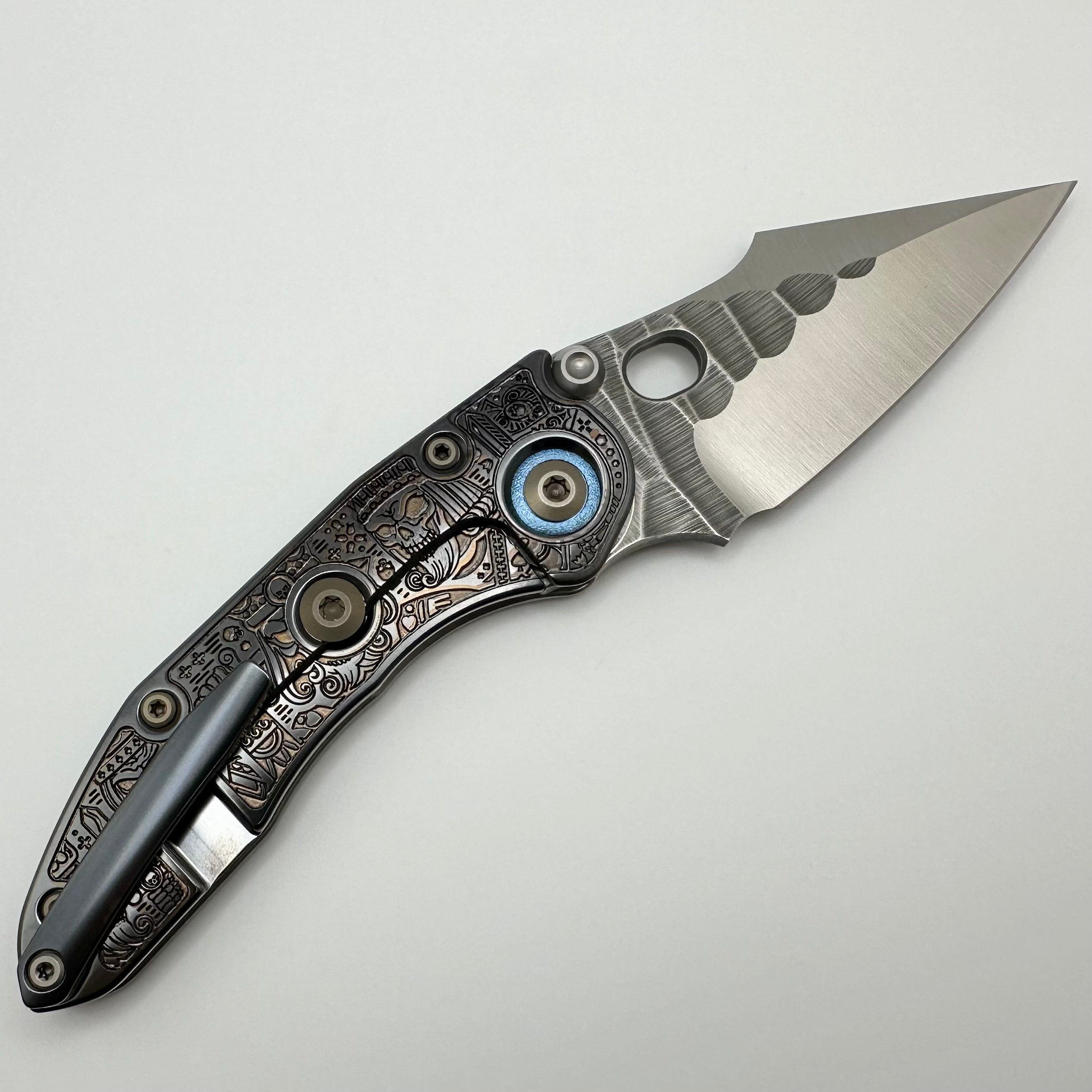 Borka Blades Ultimate Custom Kingsman Stitch Knife - Premium Black Hula Rootbeer Finish
