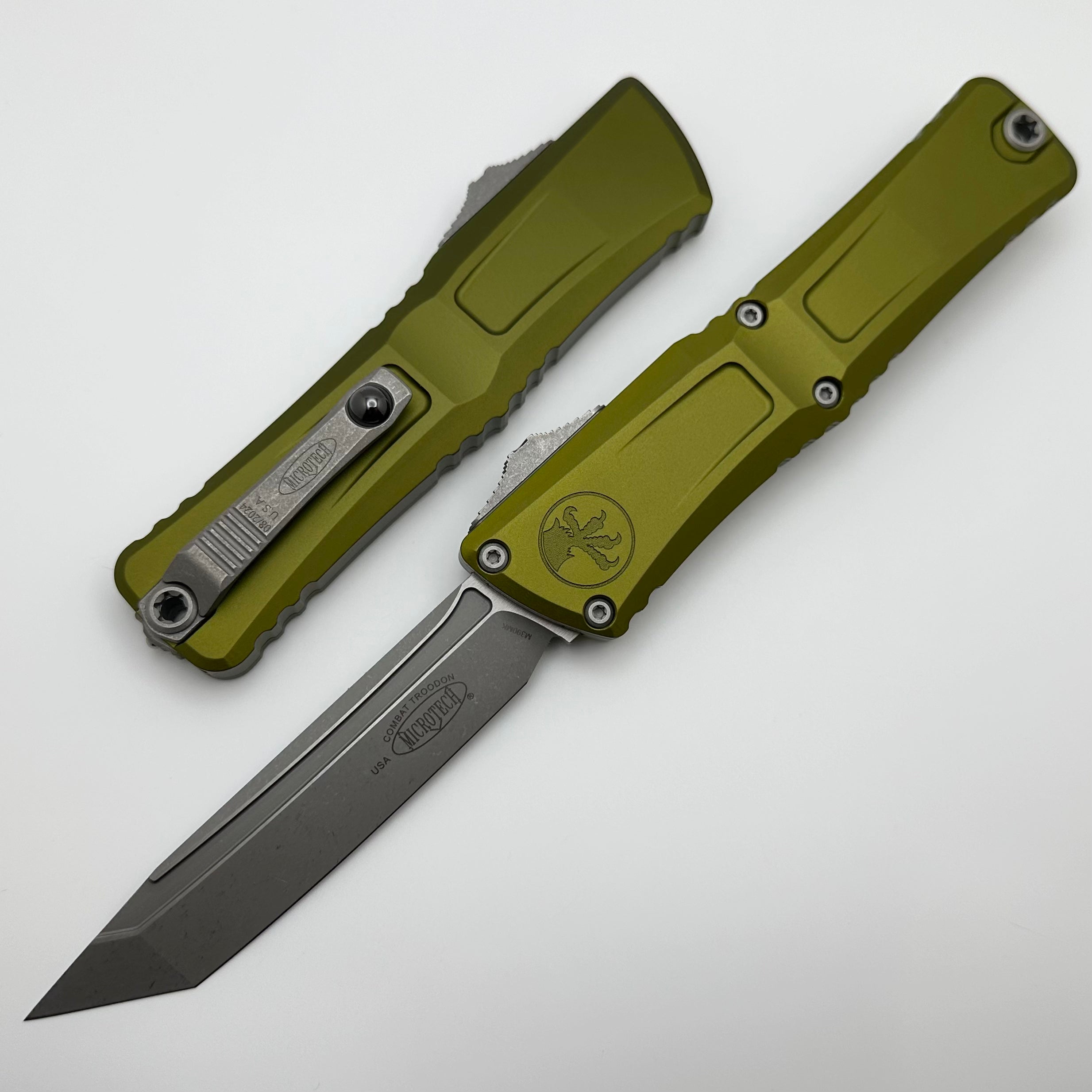 Microtech Premium Combat Troodon Gen III Tactical Knife - Apocalyptic Tanto Blade with OD Green Handle