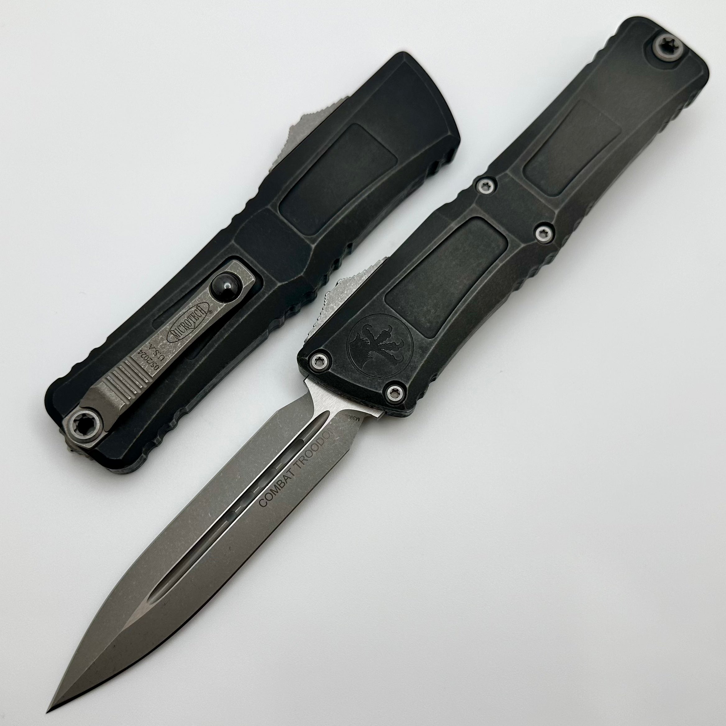 Microtech Ultimate Combat Troodon Gen III Apocalyptic Black OTF Knife