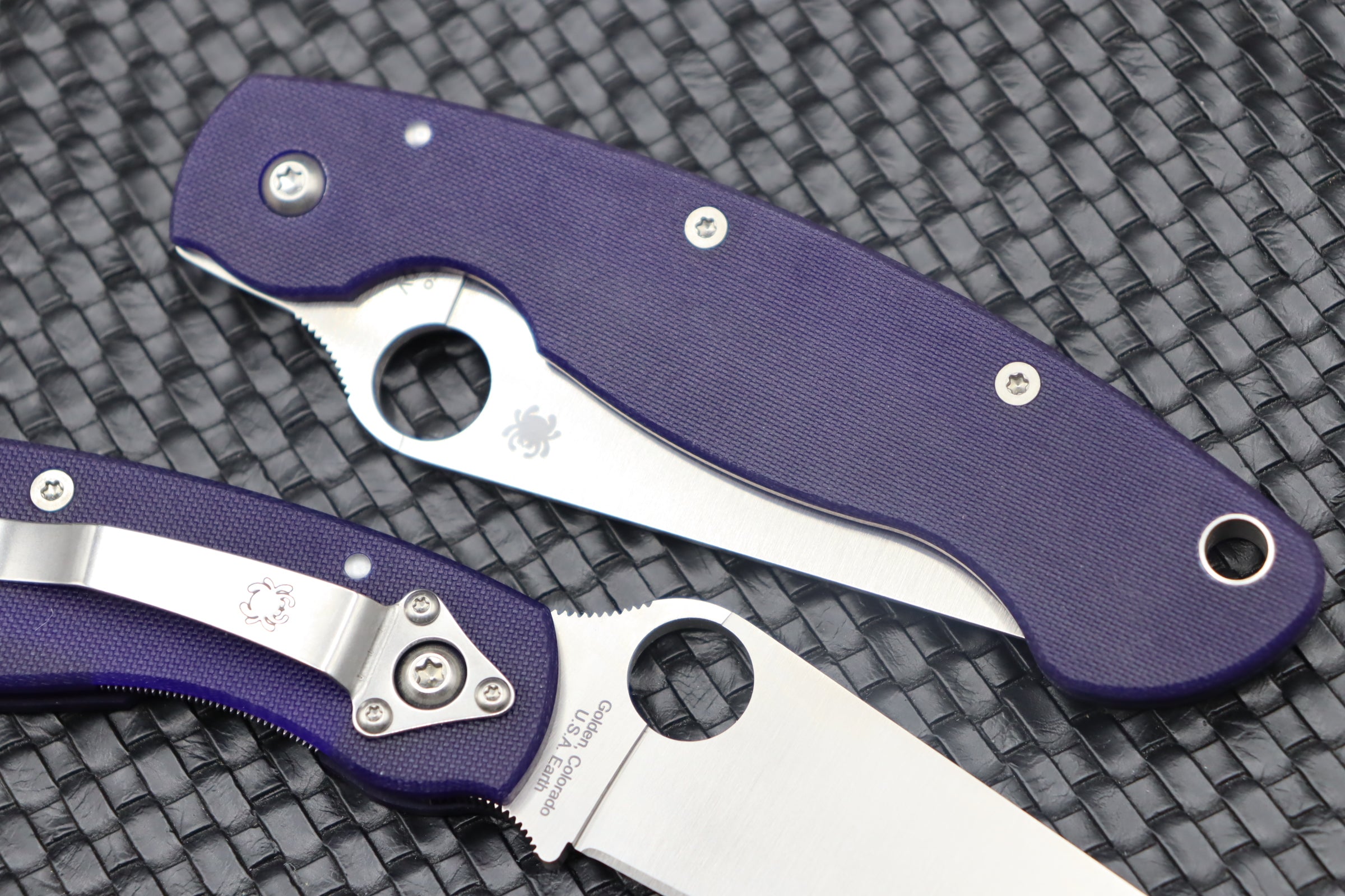 Premium Spyderco Military Knife - Dark Blue G-10 & CPM-S110V | Ultimate Tactical Blade