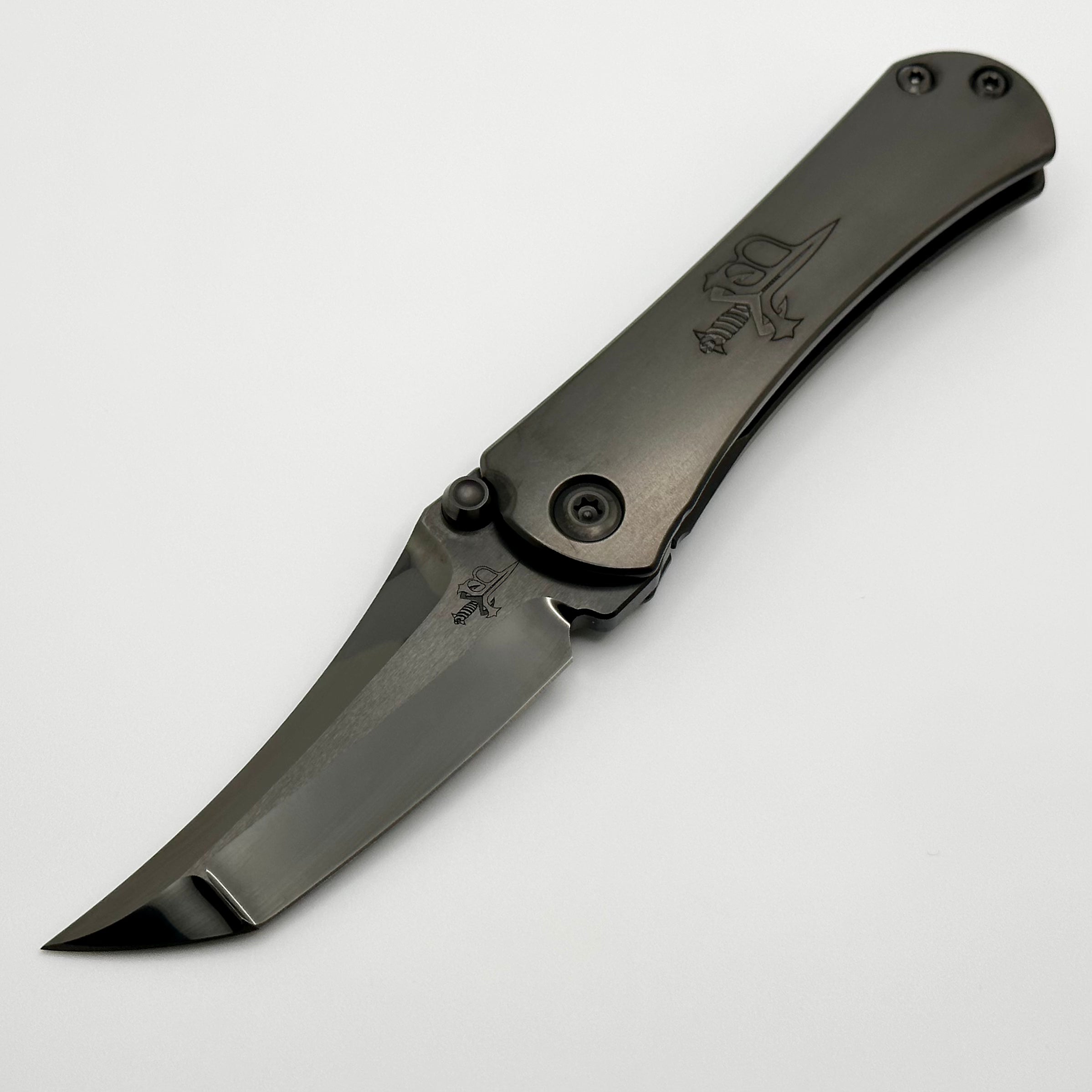 Marfione Custom & Borka Blades SBHF: Premium Black Diamond M390 Blade with DLC Engraved Scales - Like New