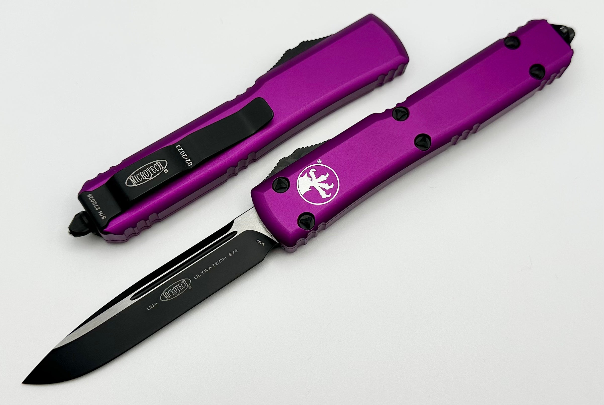 Microtech Ultratech Premium Single Edge Knife - Black & Violet