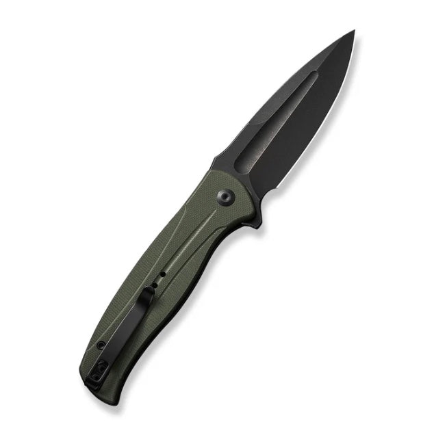 Civivi Incendie Premium Button Lock Flipper Knife - OD Green G-10 Handles & Black Stonewash Blade