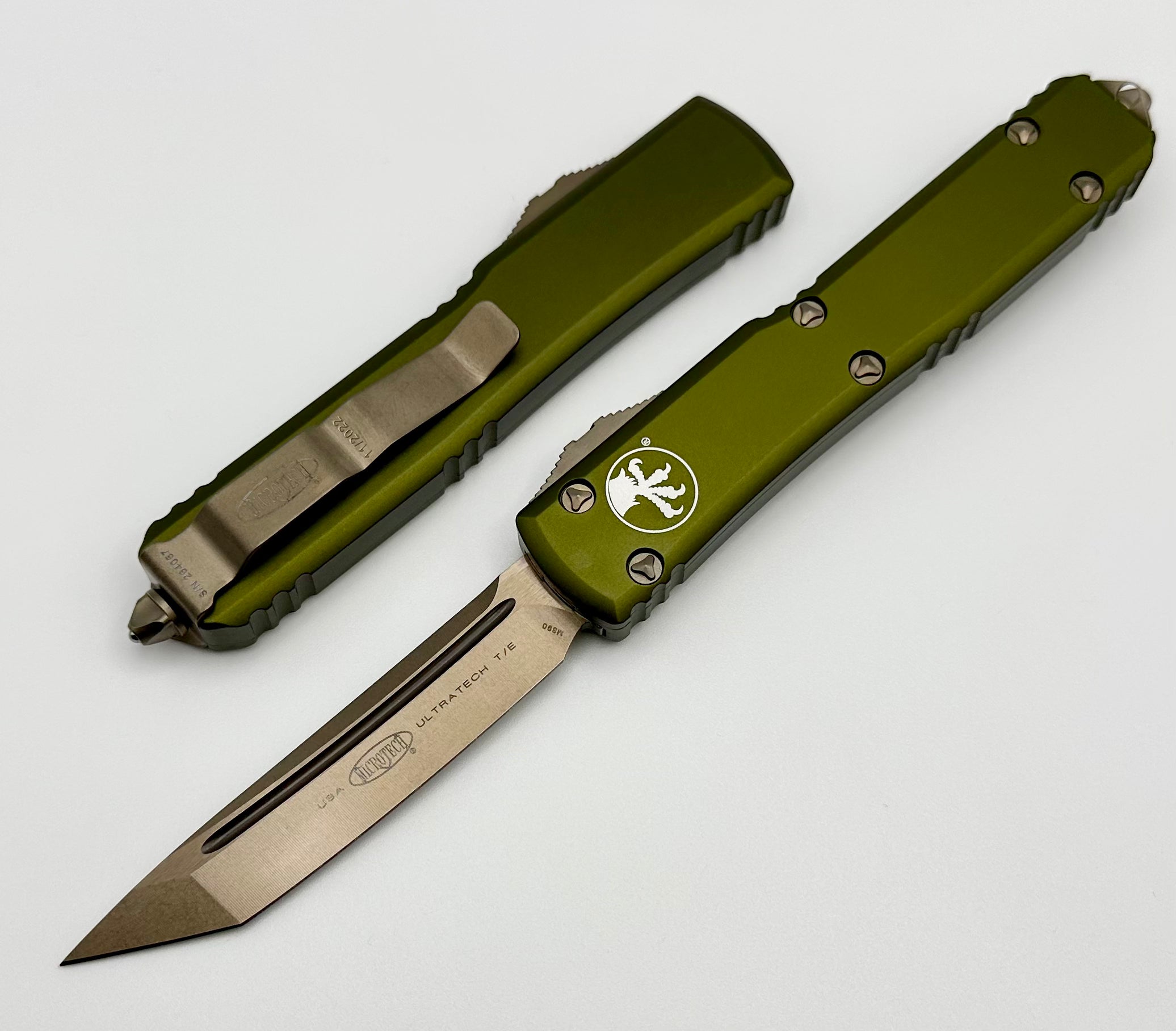 Premium Microtech Ultratech Tanto Knife - Bronze & OD Green | Ultimate EDC Upgrade