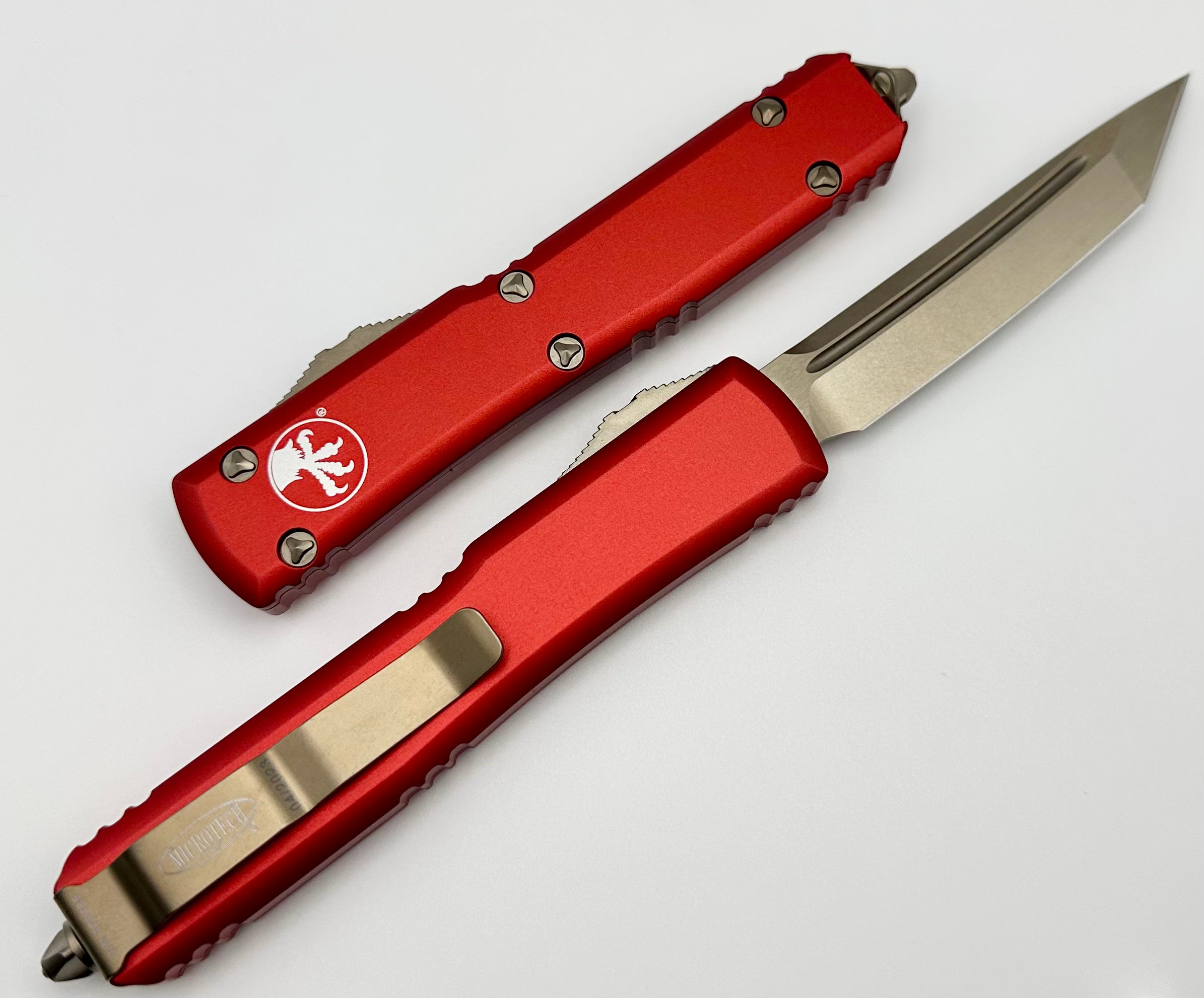 Microtech Ultratech Tanto Bronze & Red OTF Knife - Premium Tactical Blade