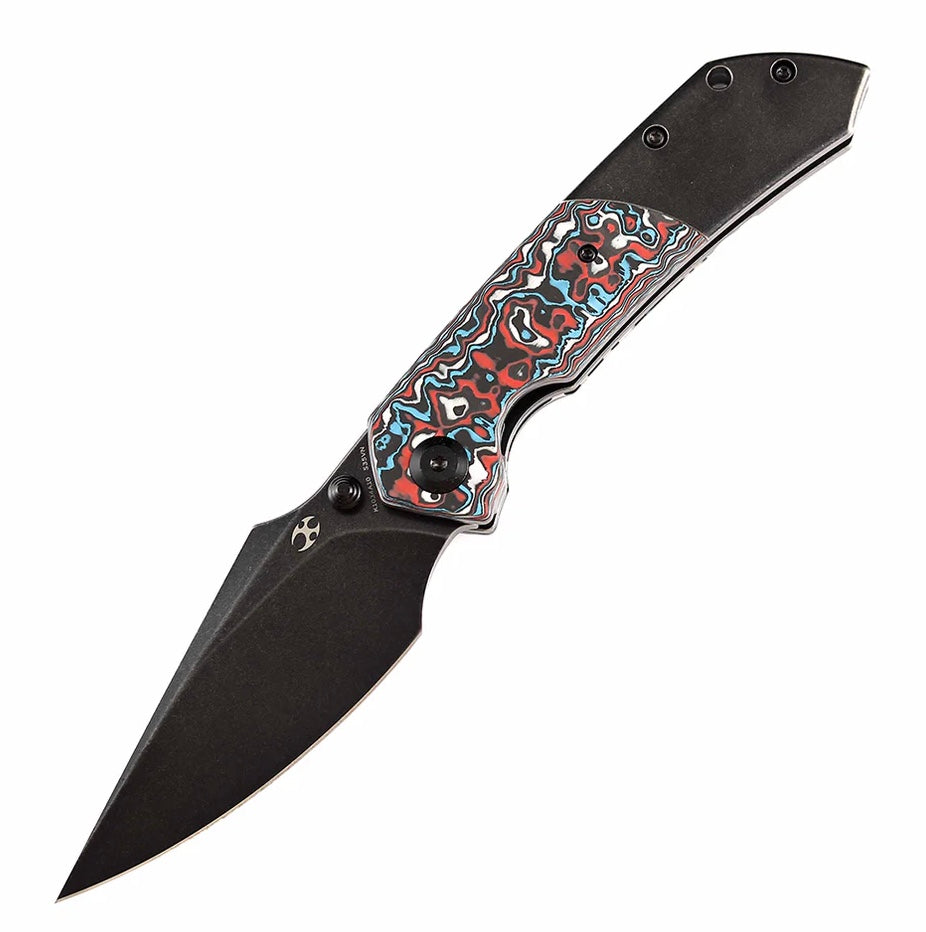 Kansept Fenrir Premium EDC Knife - Multi-Color Carbon Fiber & Titanium with S35VN Blade