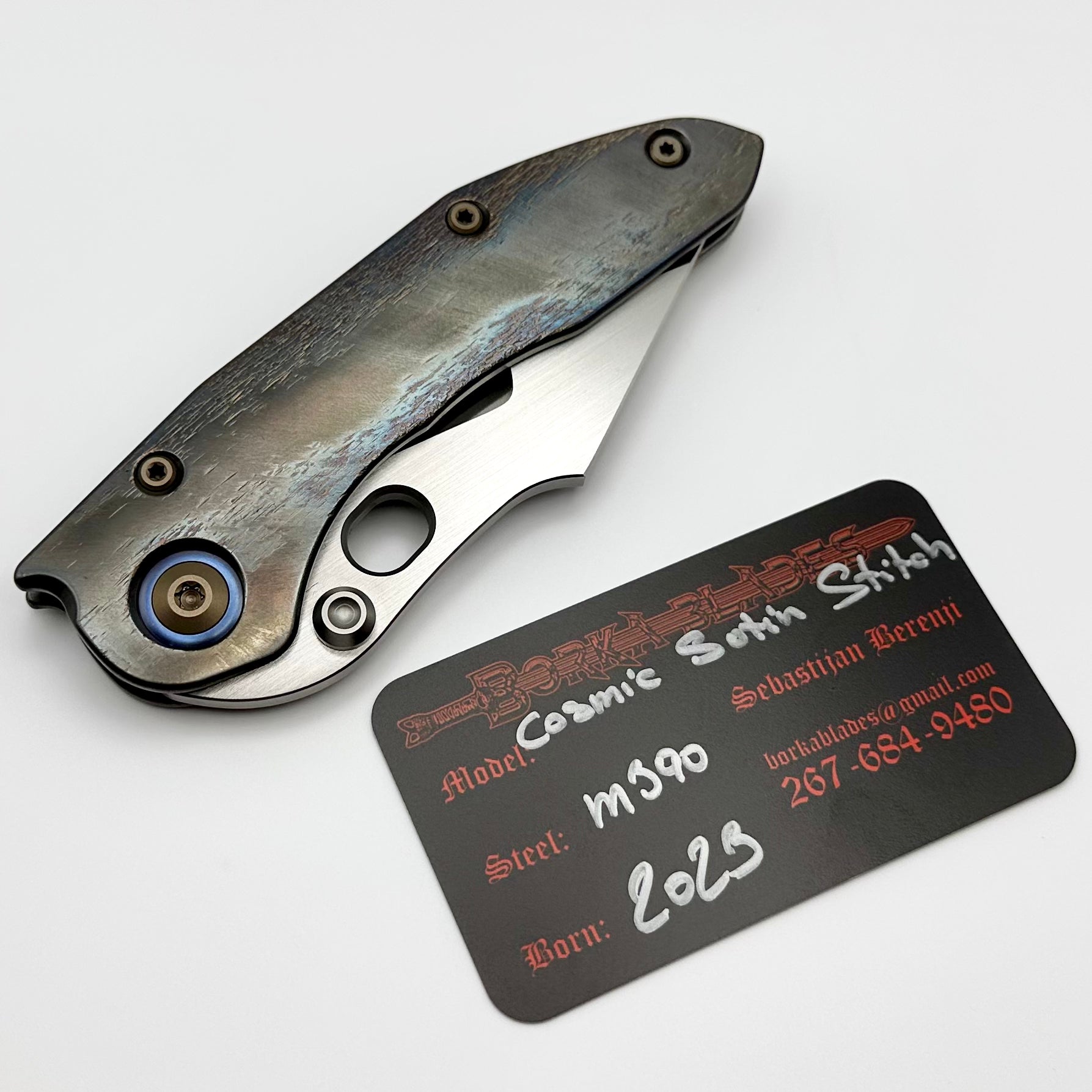 Borka Blades Premium Cosmic Stitch Knife with Compound Grind Blade