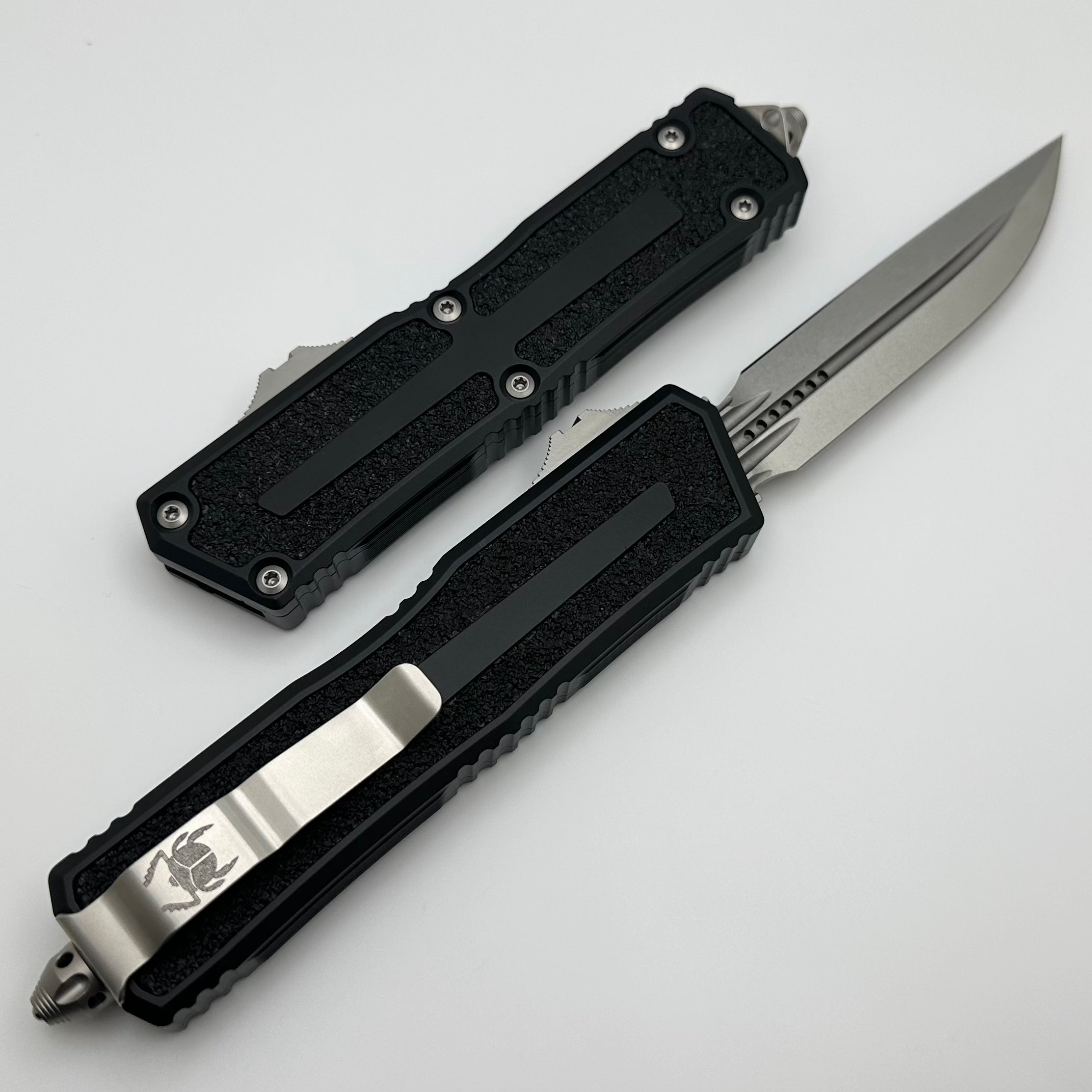 Microtech Scarab 2 Gen 3 D/E-S Stonewash Standard 1180-10 - Ultimate Tactical OTF Knife