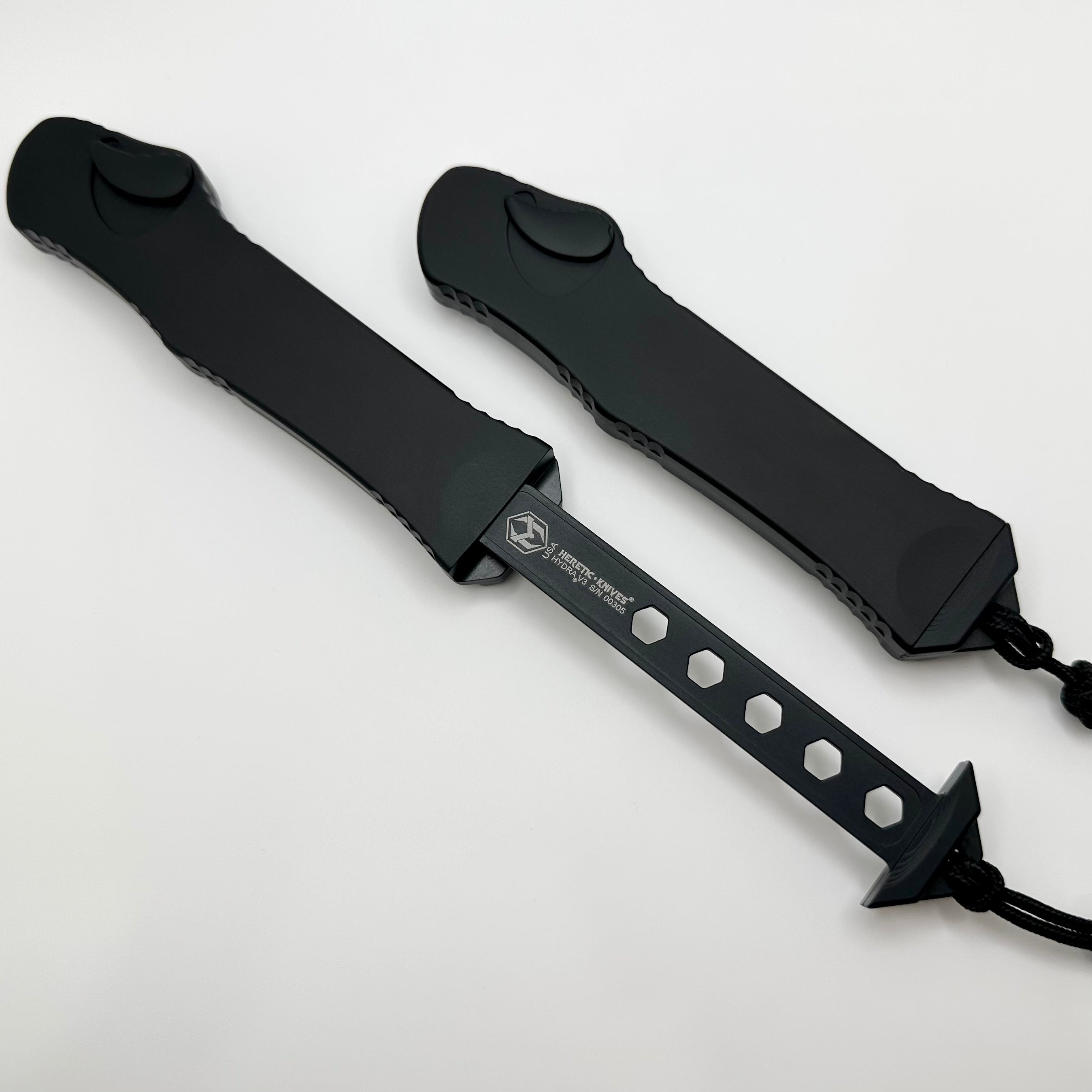 Heretic Hydra V3 DLC Tactical Knife - Premium Aluminum Handle & MagnaCut Blade