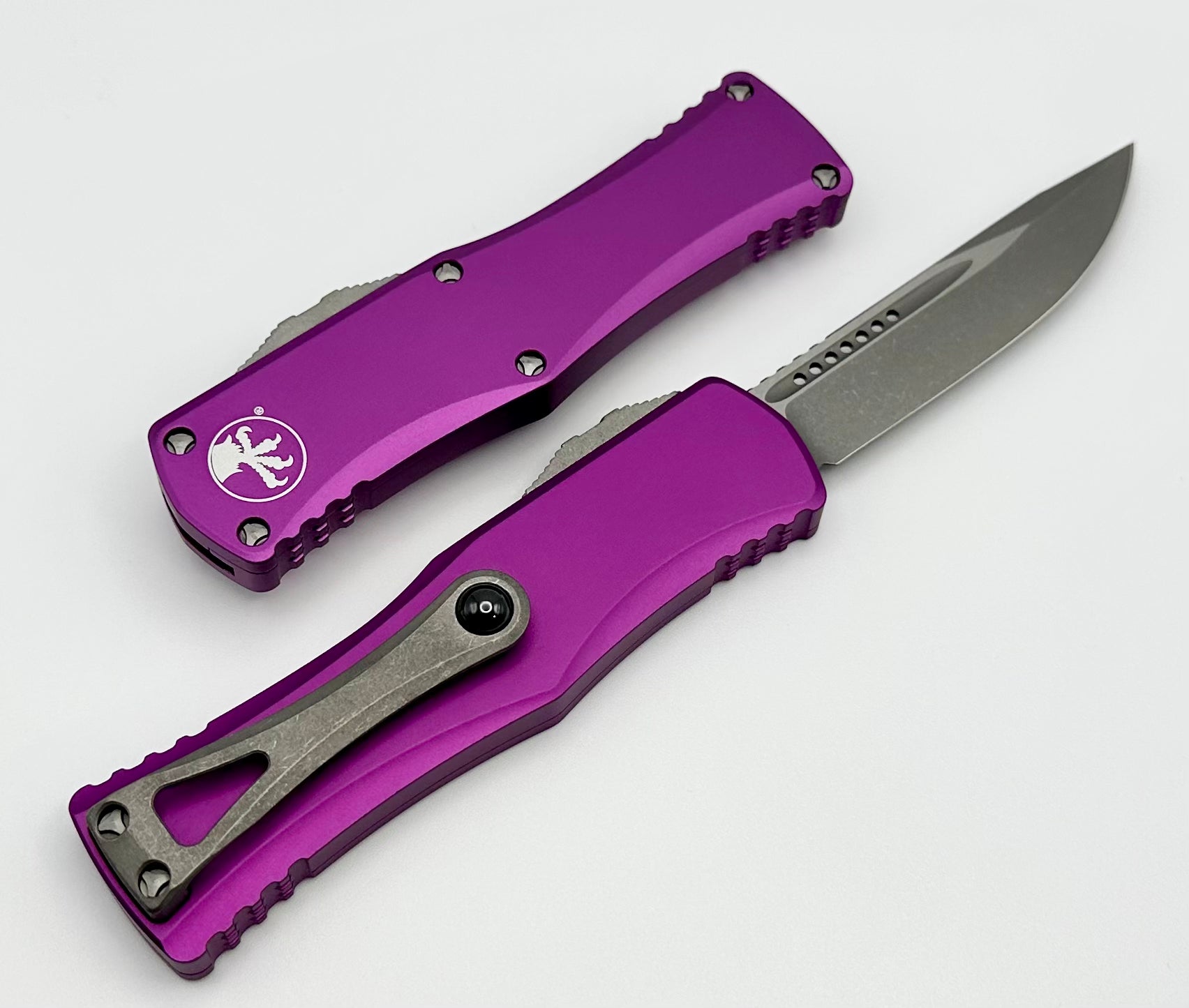 Microtech Hera Apocalyptic Tactical Knife - M390 Steel & Violet Aluminum Handle