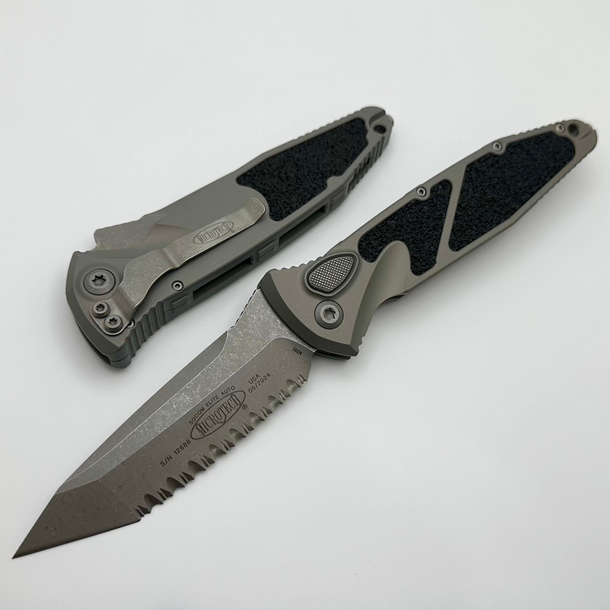 Microtech Socom Elite Auto Tactical Knife - Premium Full Serrated Blade