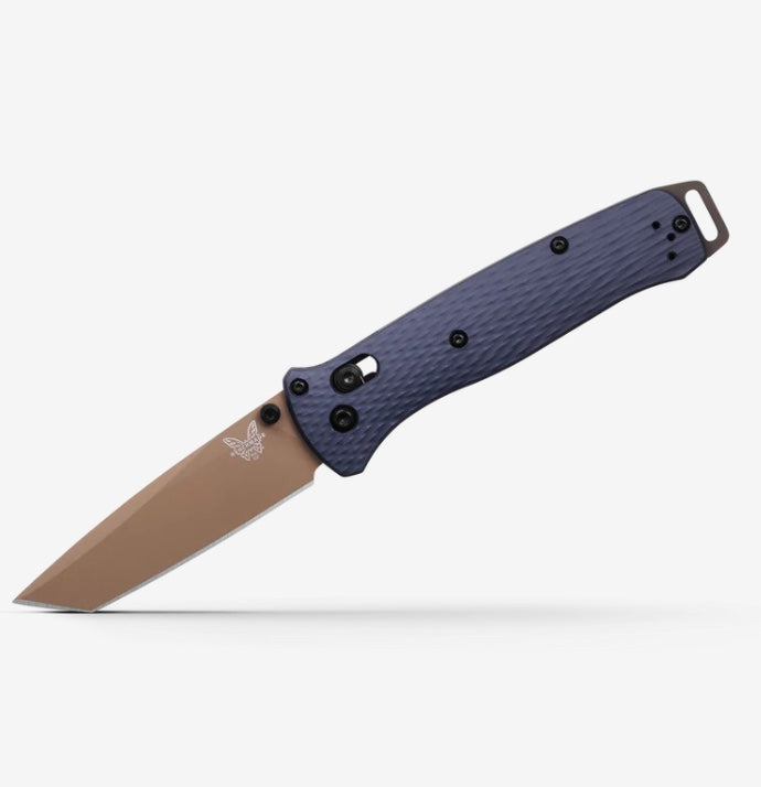 Premium Benchmade Bailout Crater Blue Tactical Knife - M4 Steel & Aluminum Handles