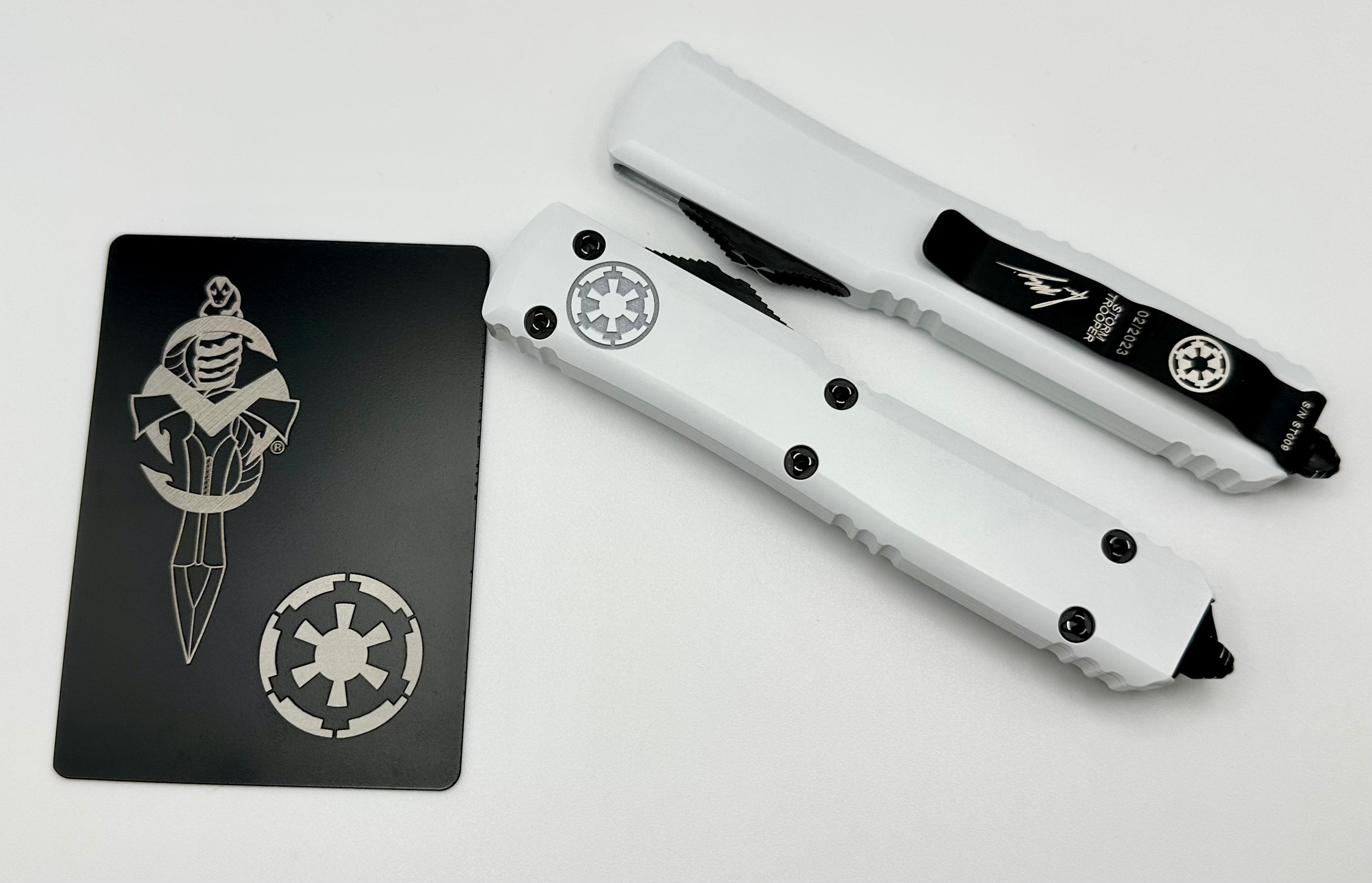 Microtech Ultratech Storm Trooper Signature Series Knife Set - Hellhound & Warhound Edition