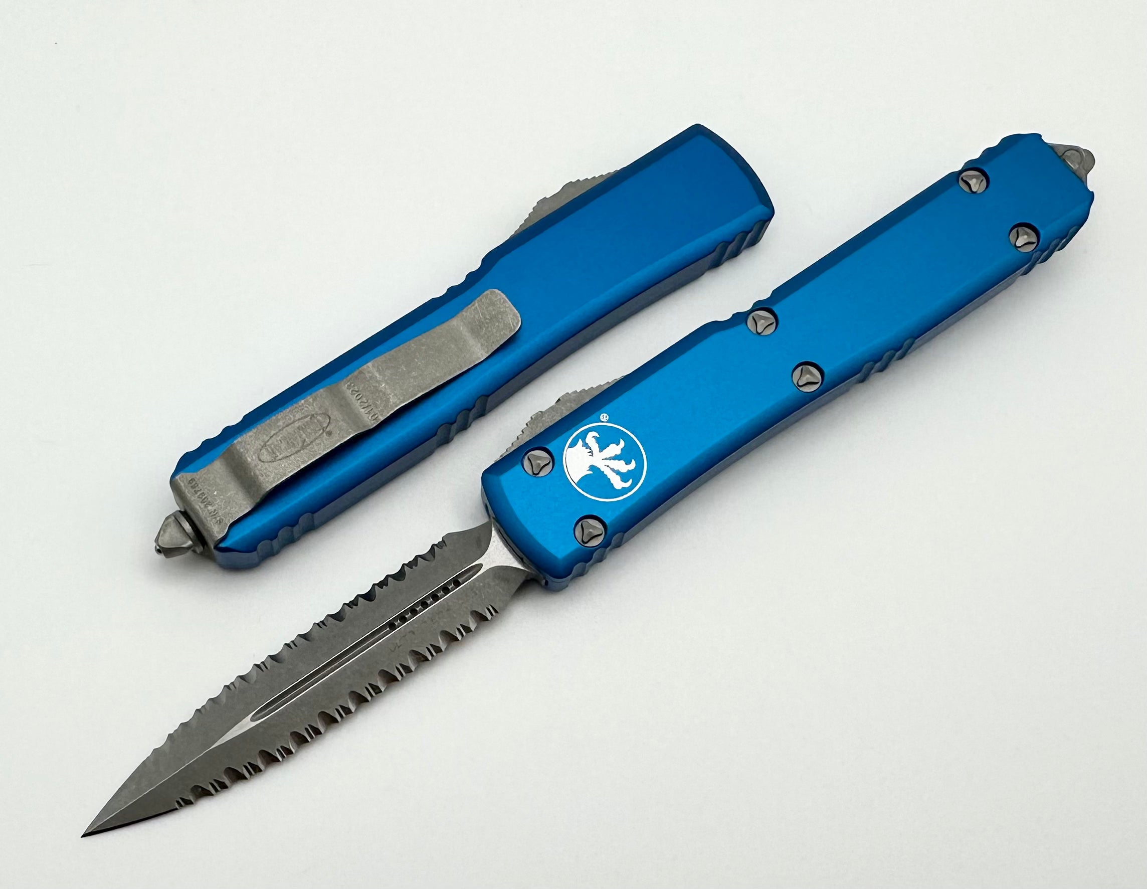 Microtech Ultratech Premium Double Edge Tactical Knife - Apocalyptic Blue