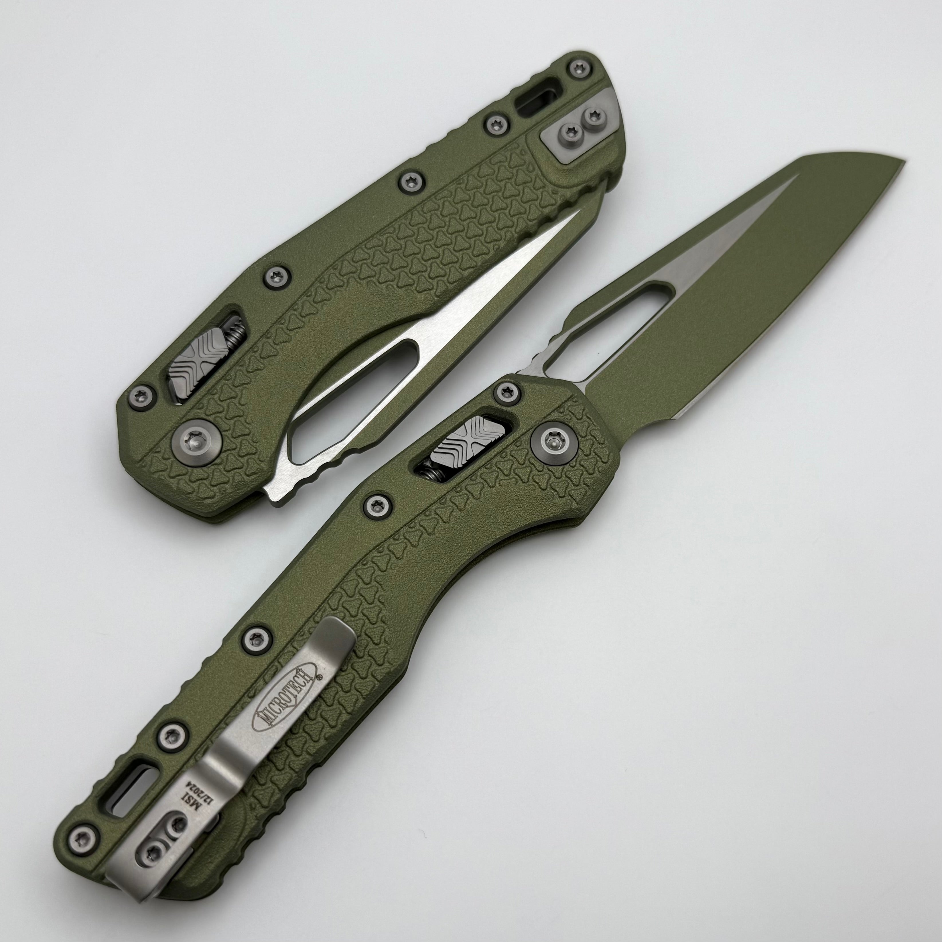 Premium Microtech MSI RAM LOK Folding Knife - Vintage Green Polymer & M390MK Steel