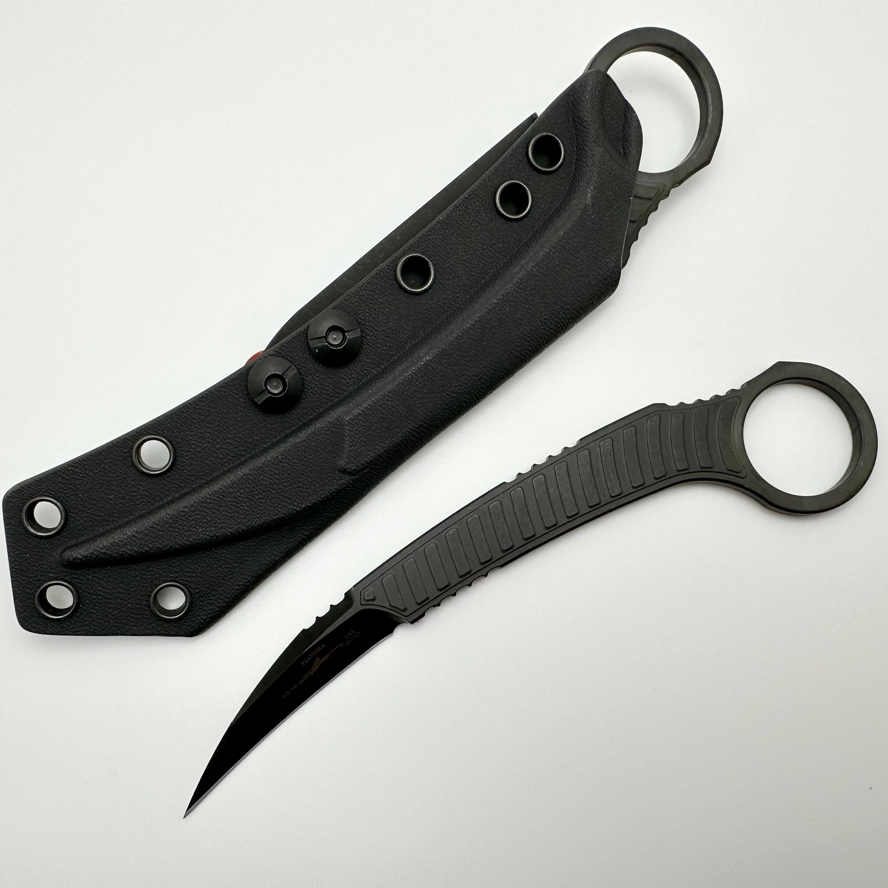 Premium Microtech & Bastinelli Feather DLC Karambit Knife