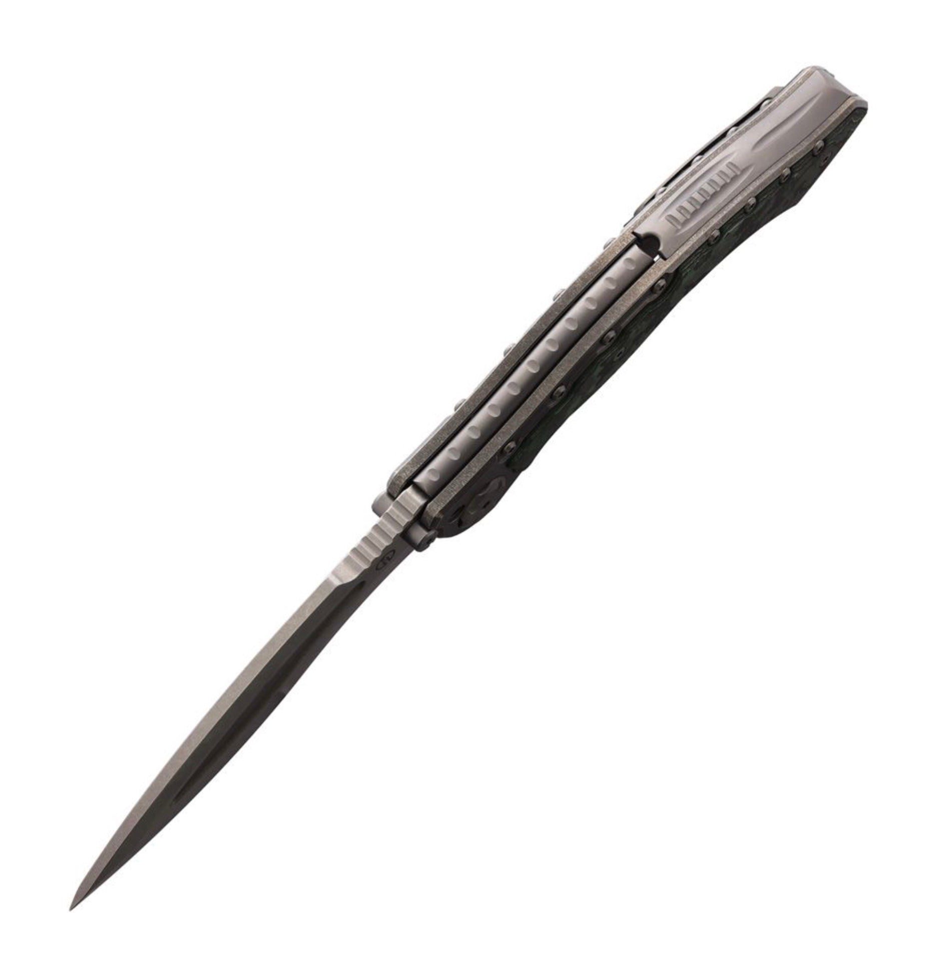 Maxace Vortex Green Carbon Fiber Titanium Folding Knife - Premium M390 Steel